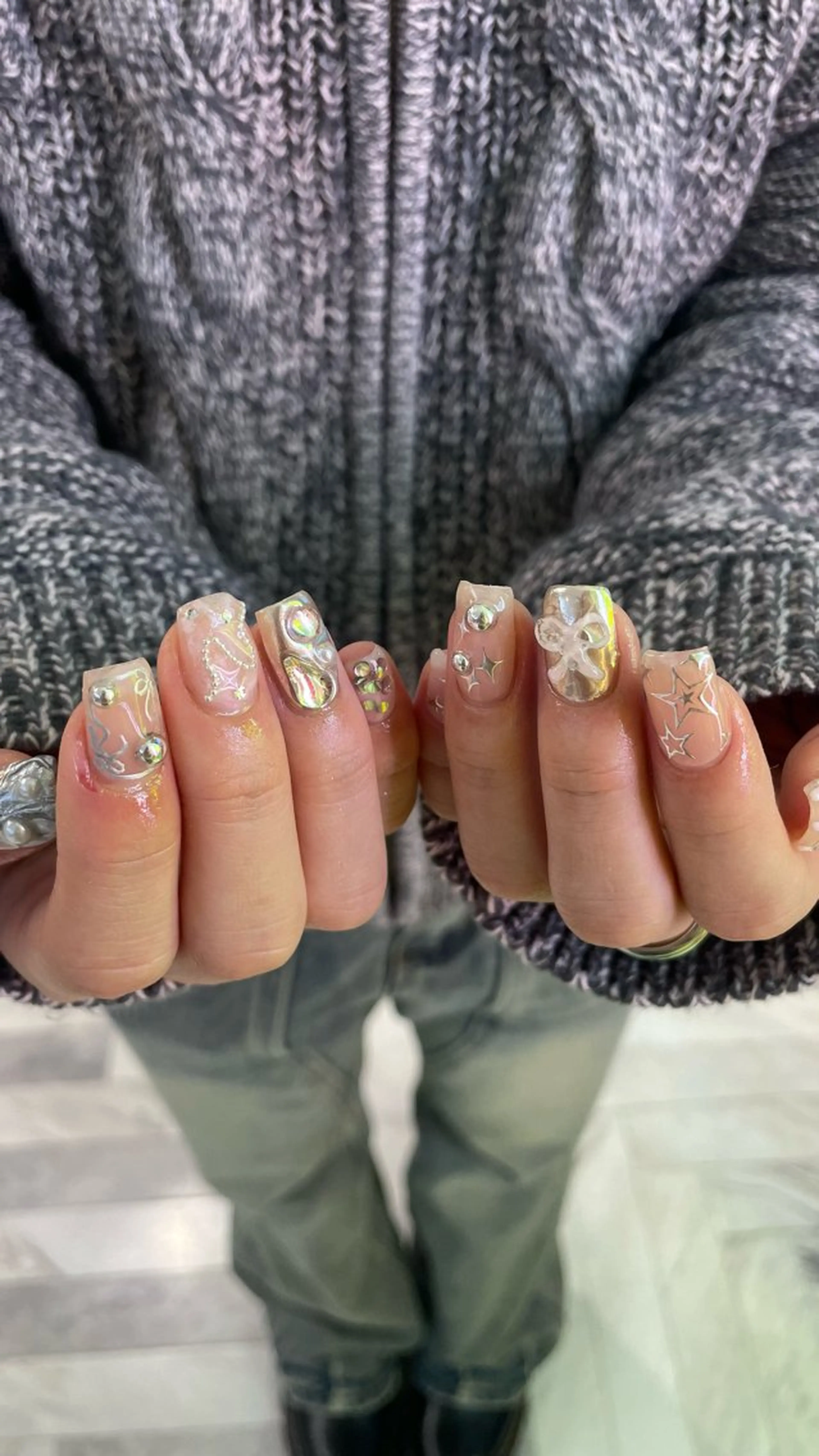 ネイル クルミ/ 💕ワンホンネイルのネイルデザイン