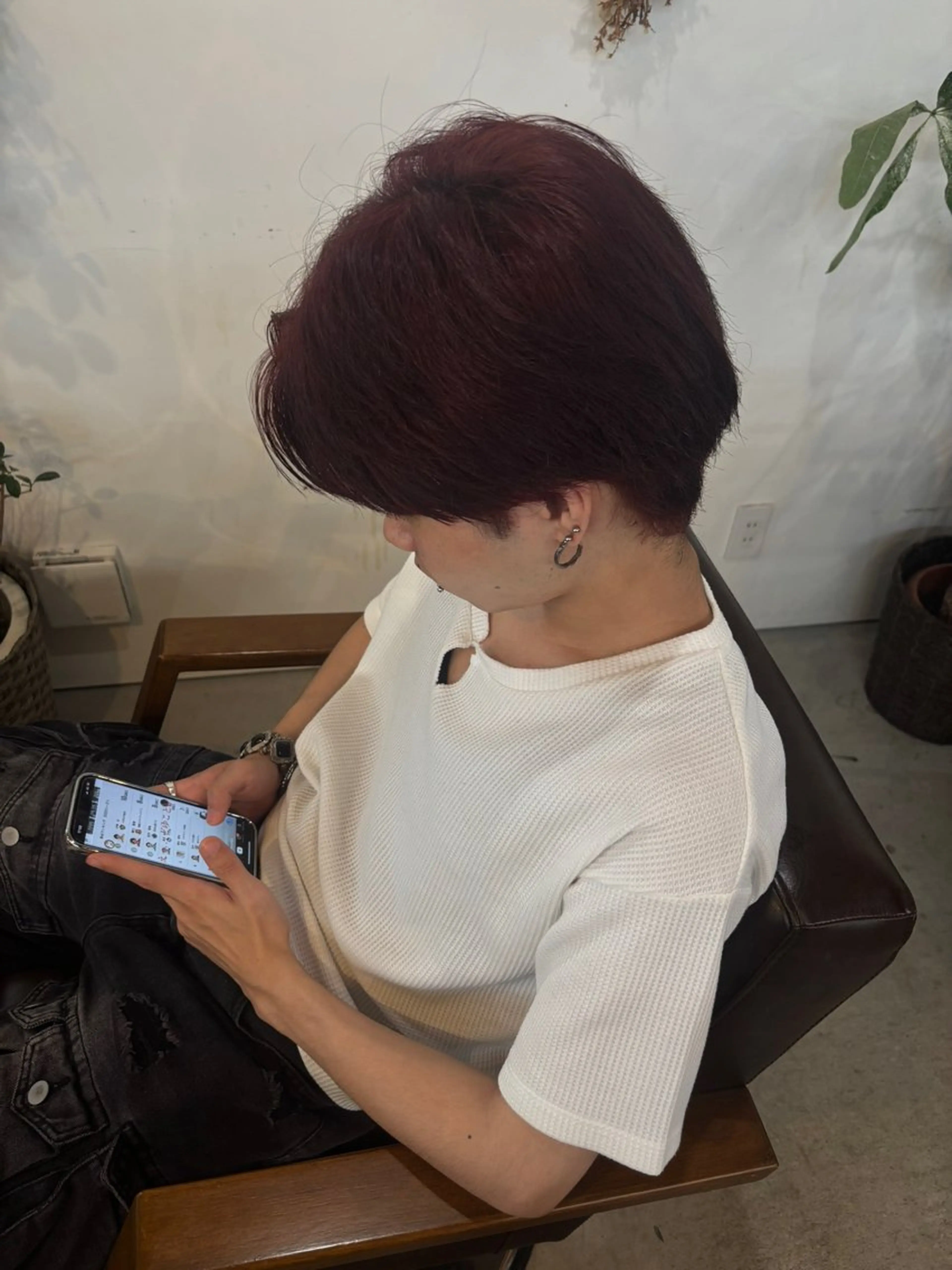 カラー ボルドーカラー ederux所属・モデル募集🫧／ ederux／神田藍のヘアスタイル