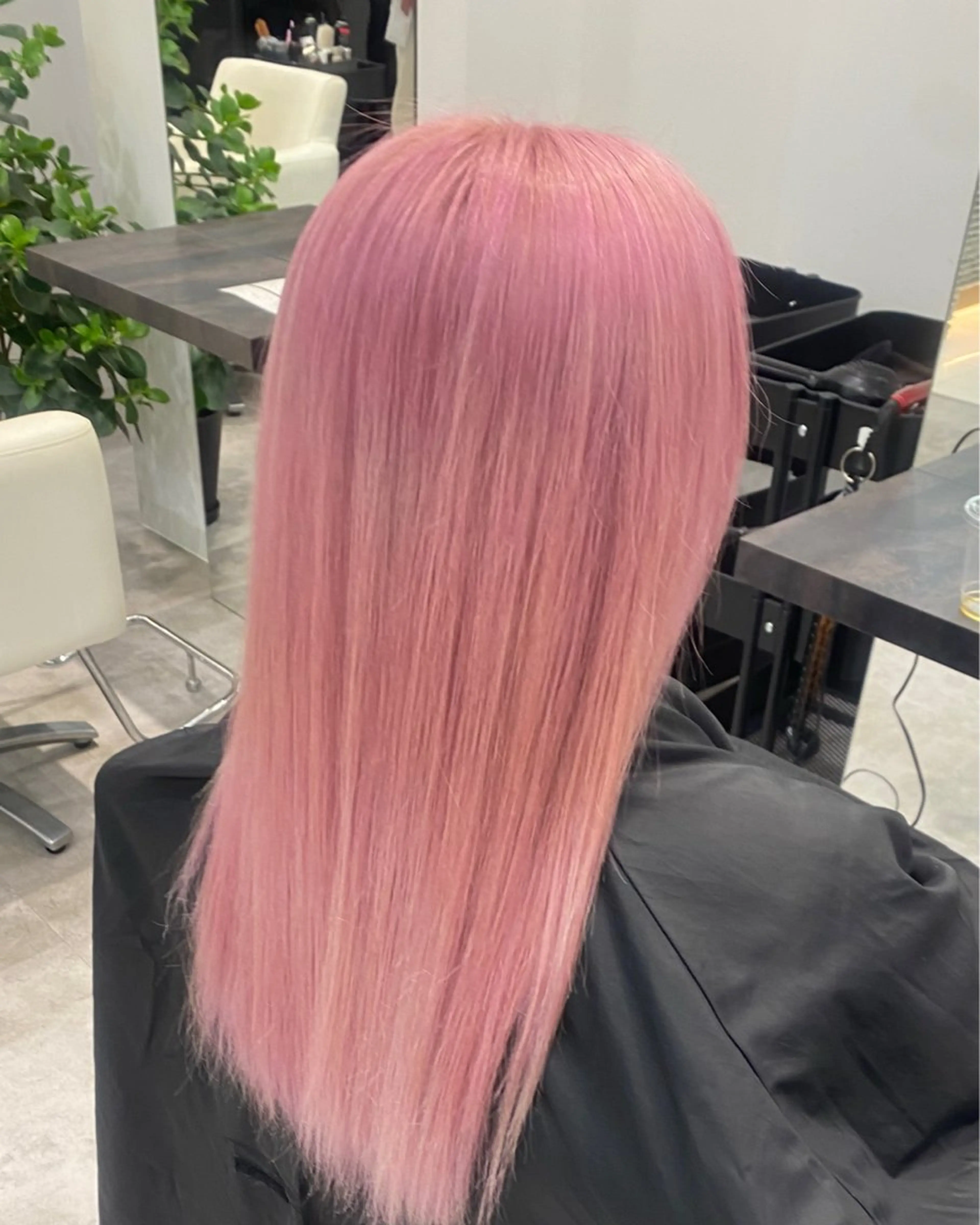 ロング カラー ブロンド ピンクカラー ホワイトピンク ヘアカラー トリートメント ハイトーン/髪質改善 /韓国SUZUKAのヘアスタイル