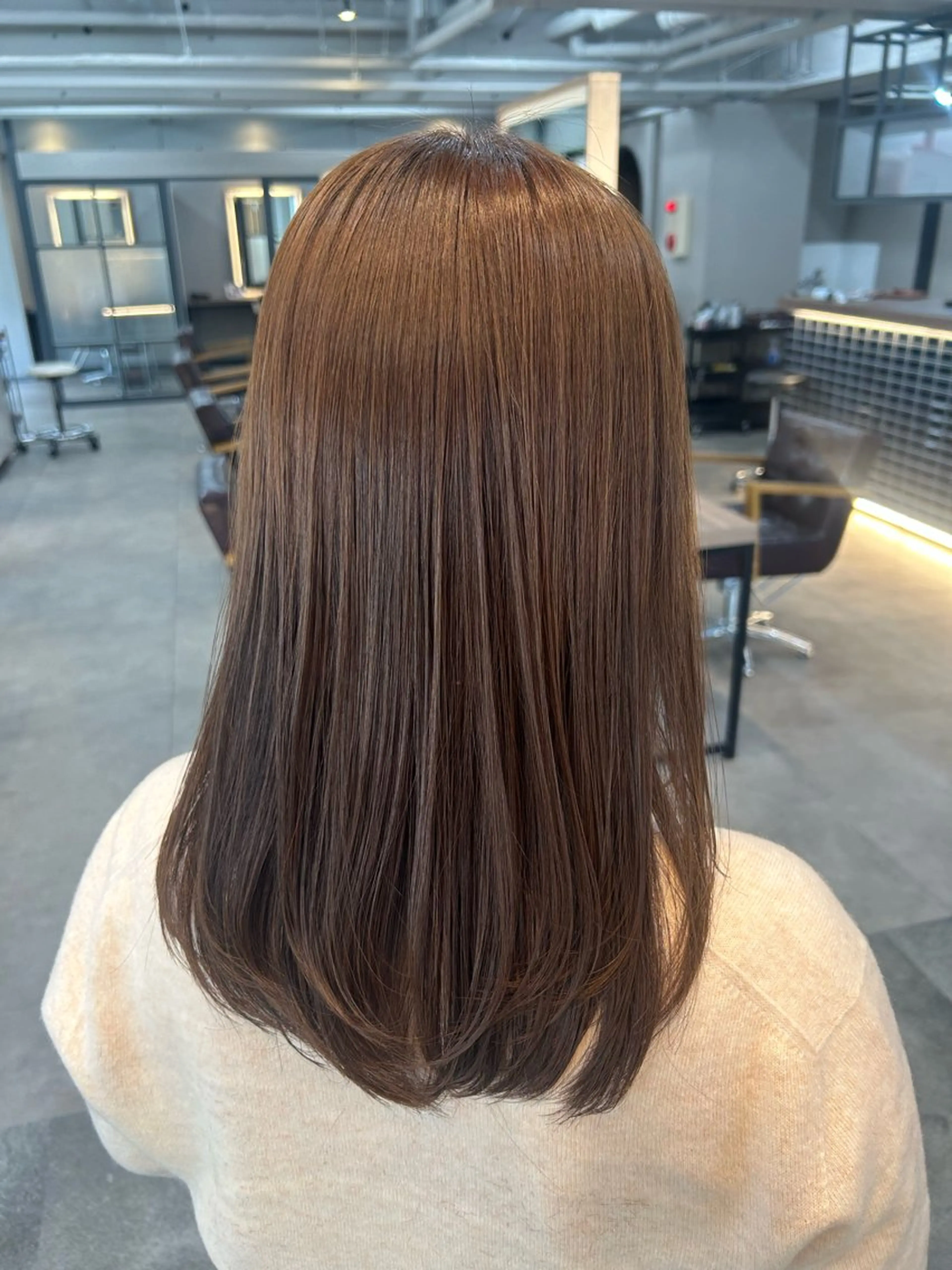 セミロング カラー ベージュカラー カット ヘアカラー トリートメント 赤みなしカラー🍐/ 艶髪✨/ririkaのヘアスタイル