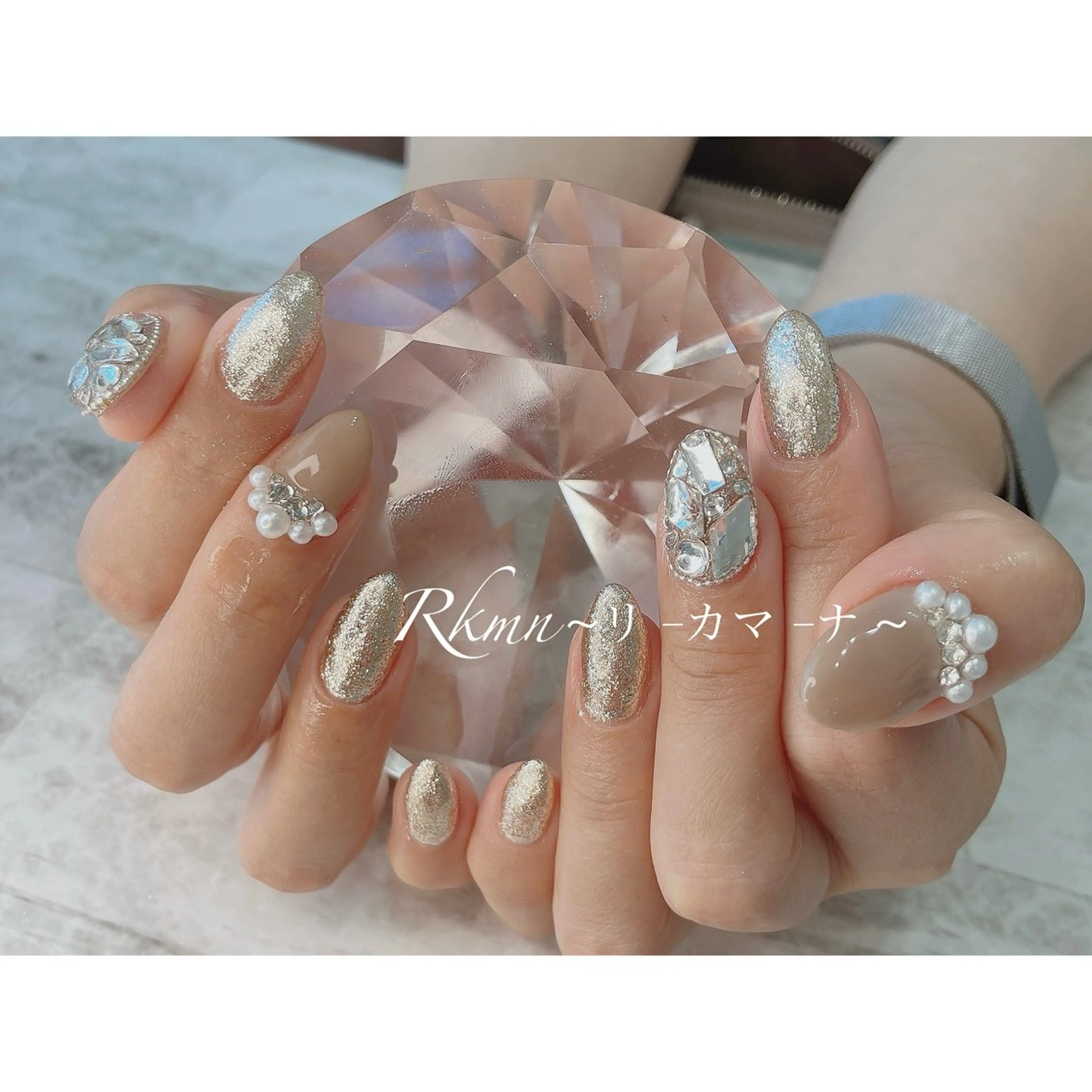 ネイル アートネイル ラメ(グリッター) 春ネイル ハンドネイル フットネイル ハンドケア Rkmn ~リ-カマ-ナ~のネイルデザイン