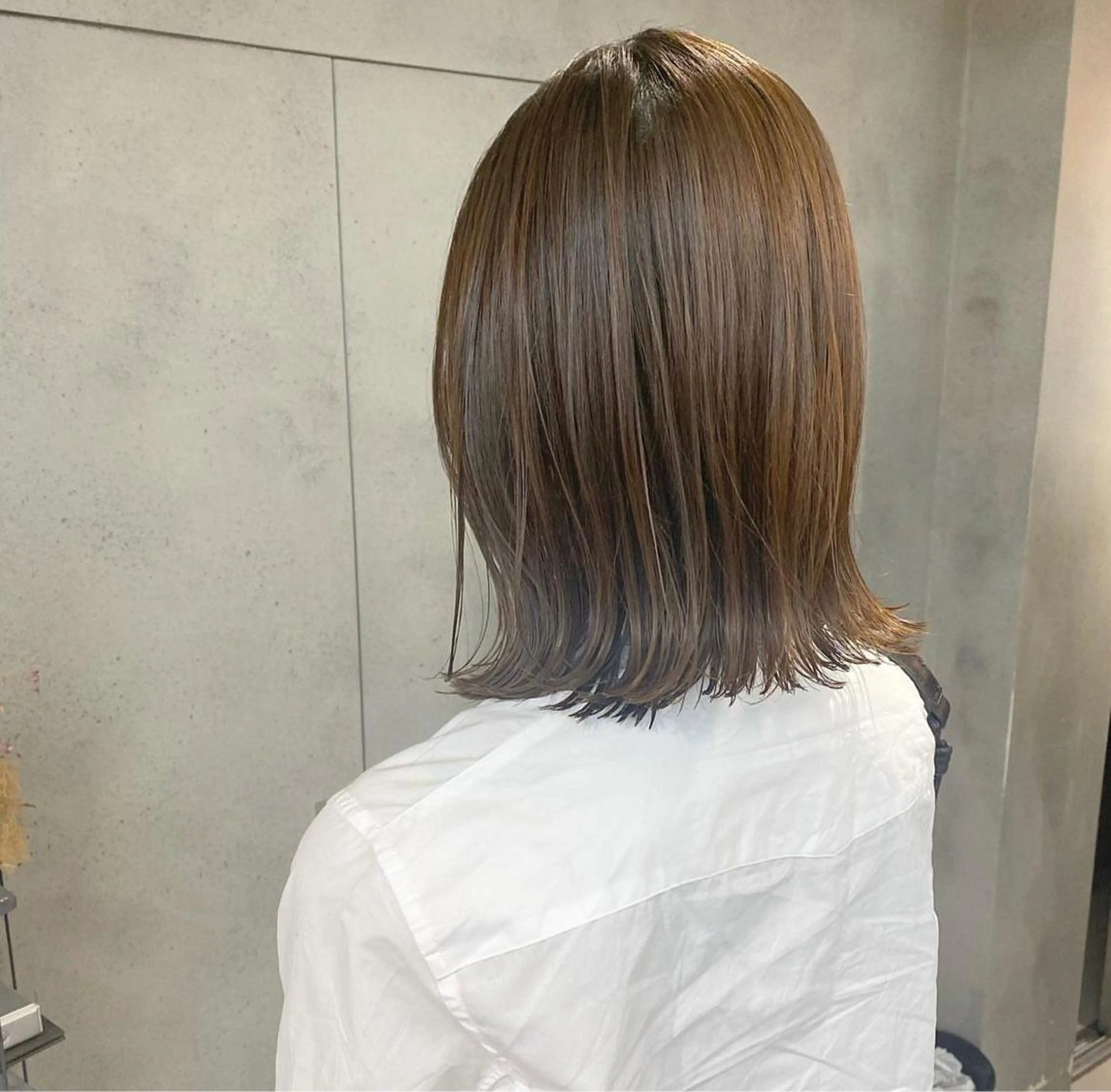 ミディアム カラー 顔まわり/ボブウルフ 🤍愛唯(めい)のヘアスタイル