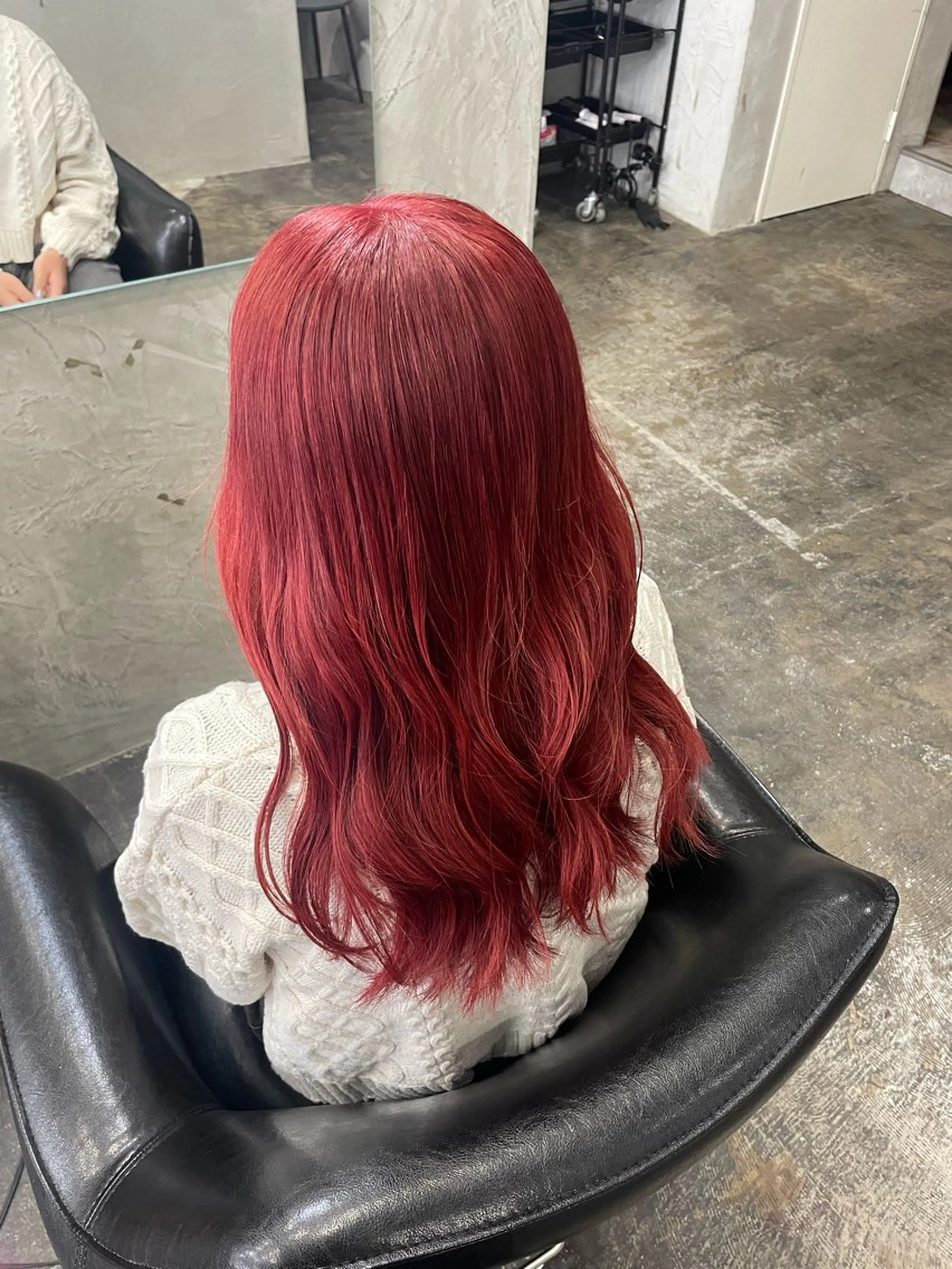 ロング カラー レッドカラー ヘアカラー MaisonHALU さくらのヘアスタイル