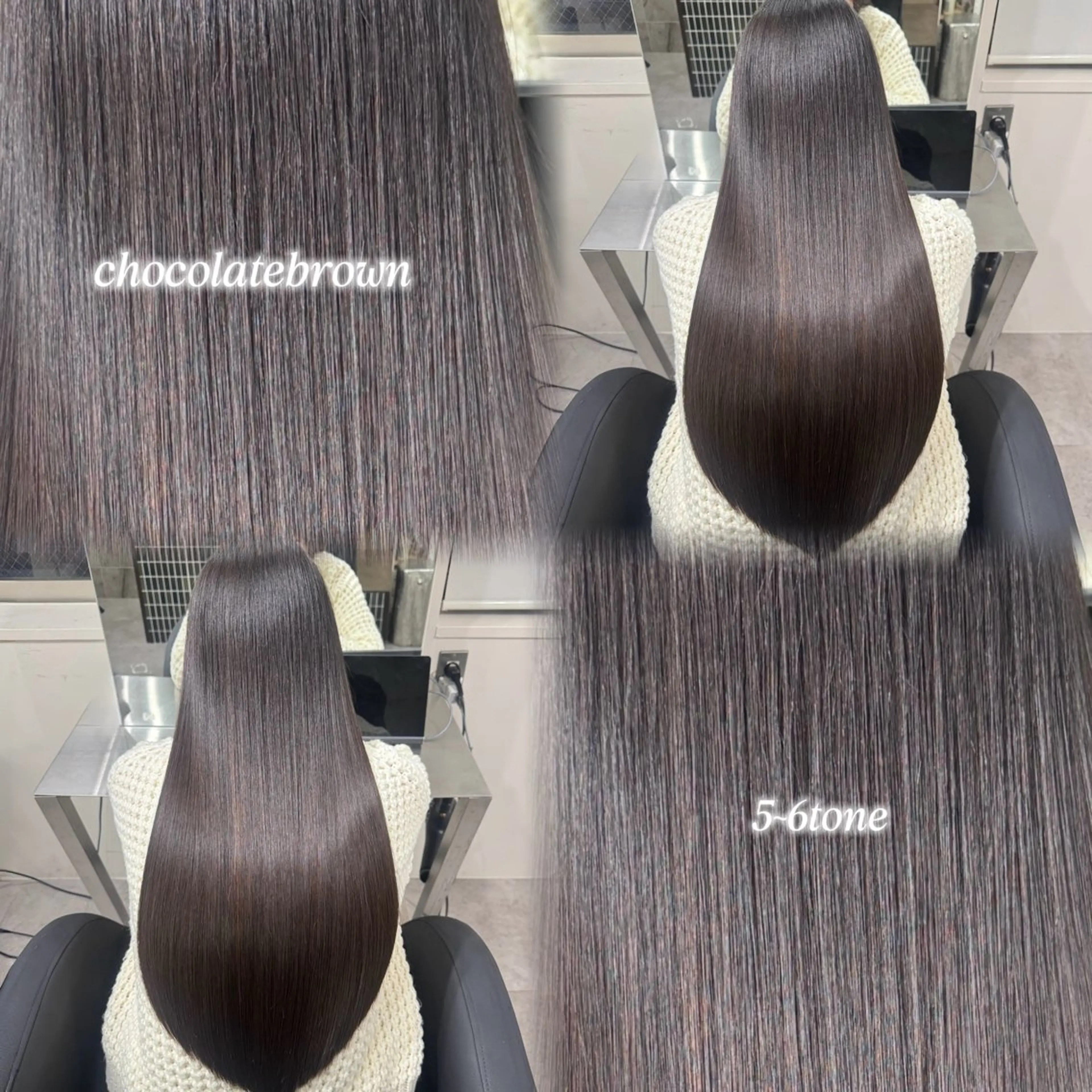 ロング ヘアカラー トリートメント 🤍韓国カラー/ 艶カラー/マホのヘアスタイル