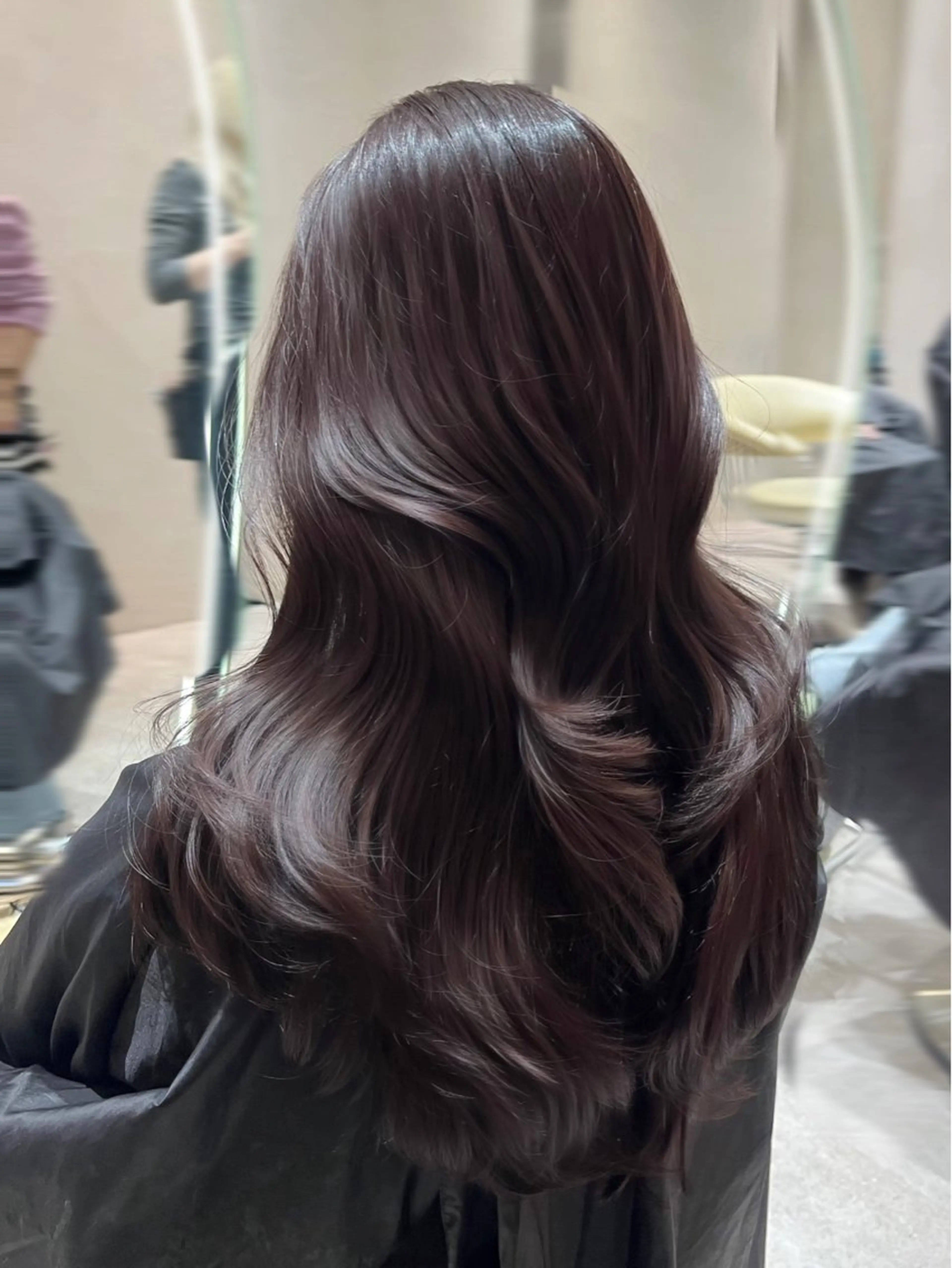 ロング カラー ヘアカラー 顔周りカット/ 透明感カラー/ユナのヘアスタイル