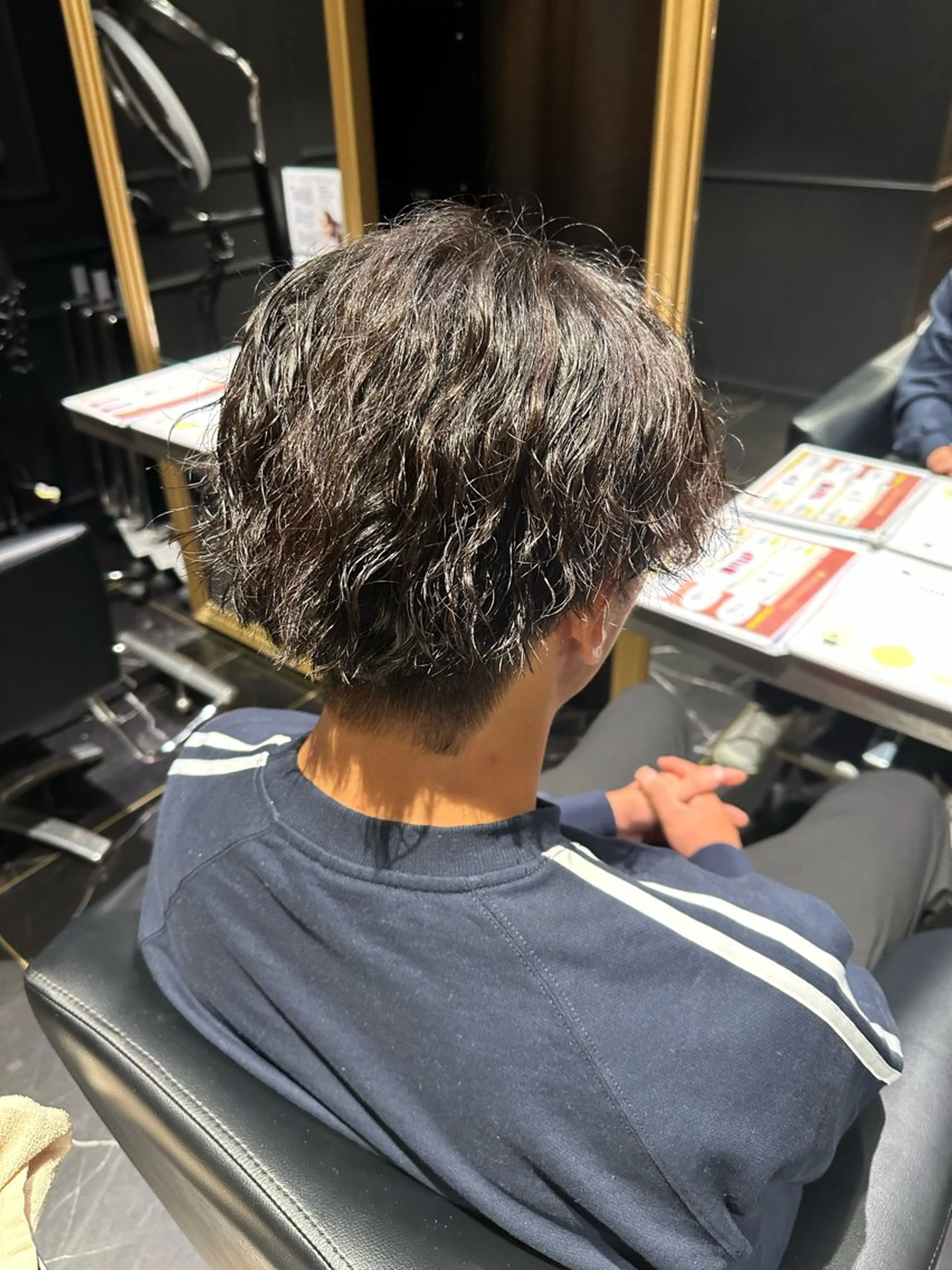 パーマ メンズ カット パーマ 佐々木やすは/ レディースモデル募集のヘアスタイル