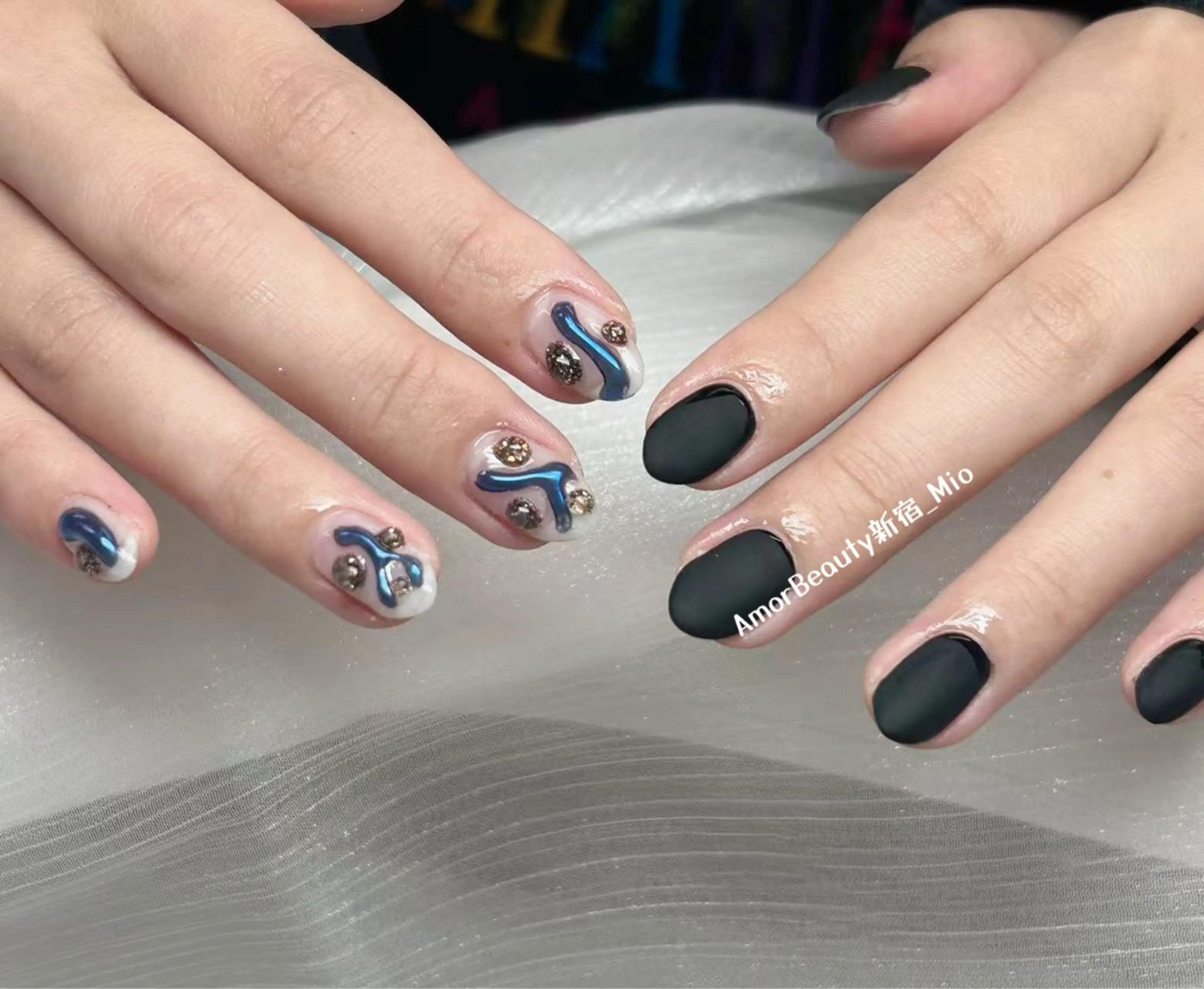 ネイル ハンドネイル ハンドケア Kaka_ パラジェル、長さだしのネイルデザイン