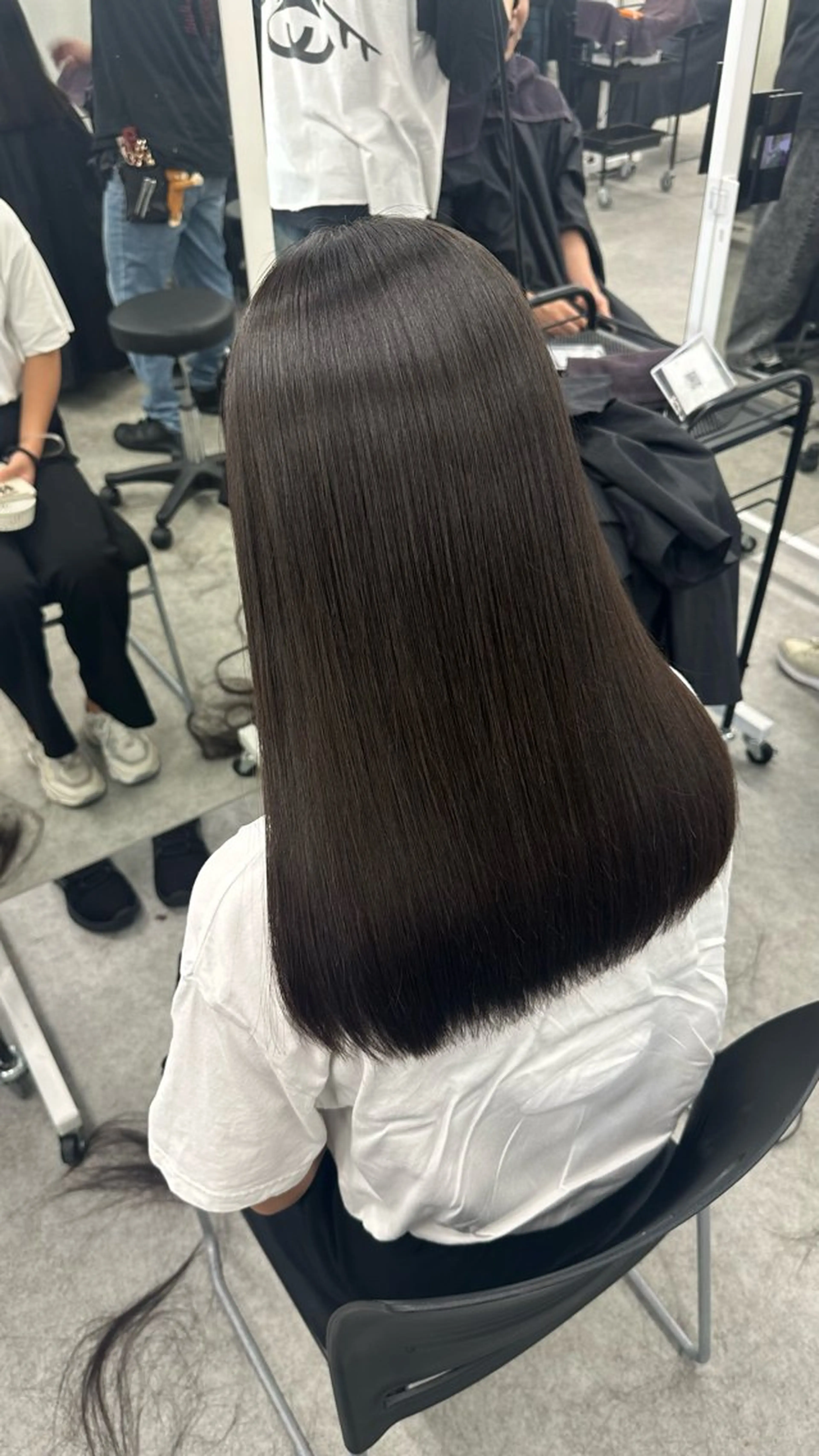 セミロング カット ヘアカラー トリートメント 大人っぽ中韓レディ ヘア🤍MAOのヘアスタイル