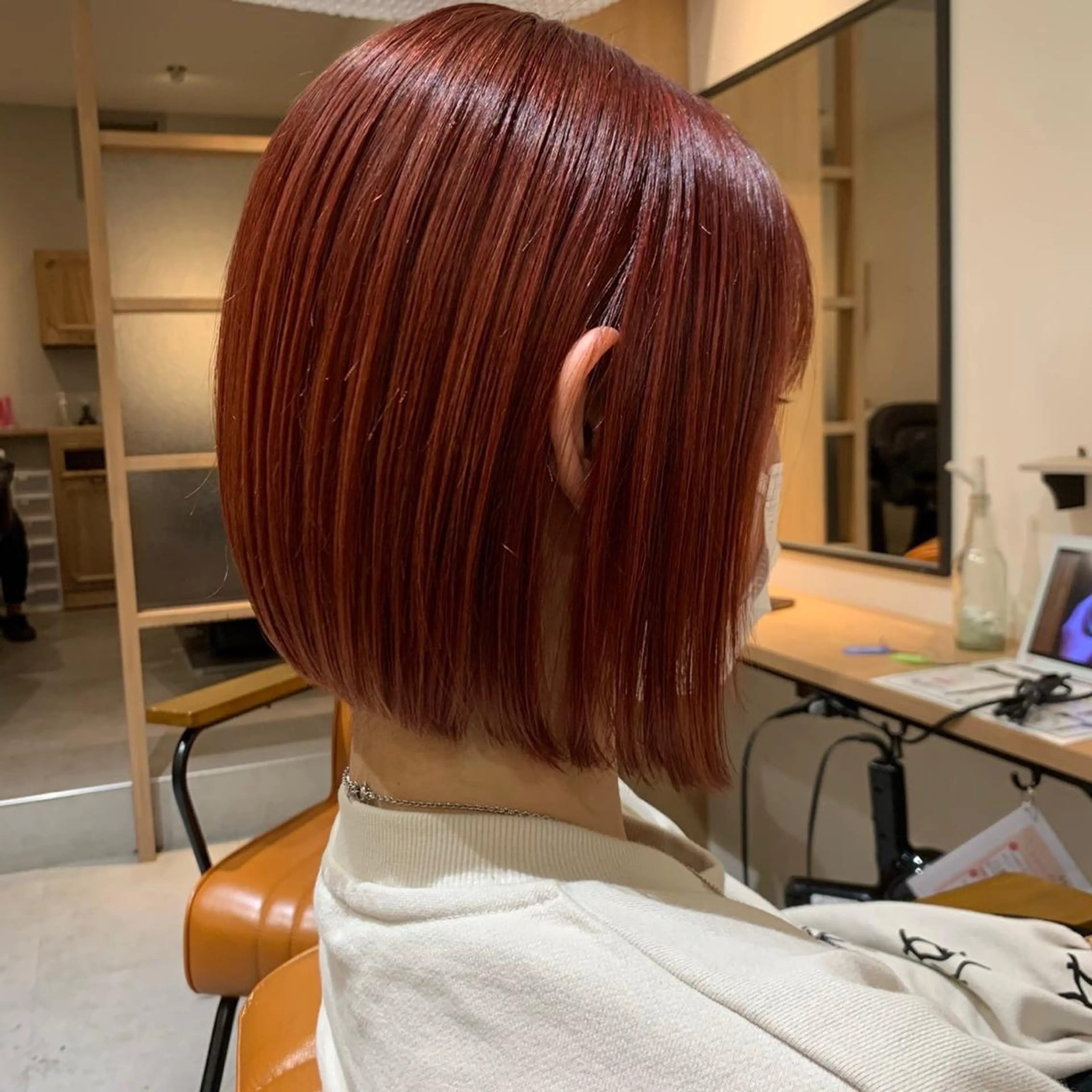 ミディアム カラー ミディアムパーマ バレイヤージュ ダブルカラー ハイライトカラー ハイライト Love&Hair Breit/店長下川のヘアスタイル