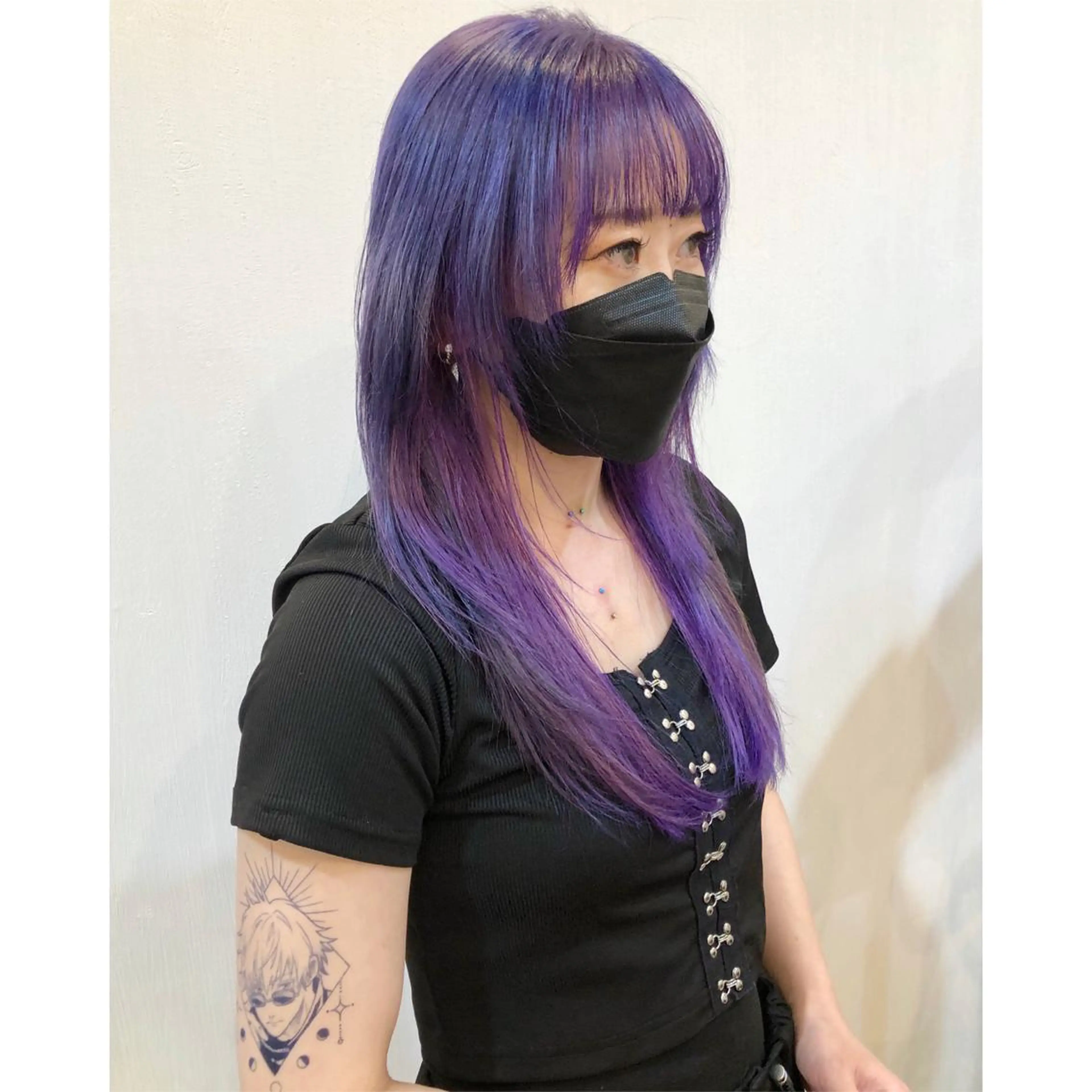 ロング カラー ラベンダーカラー パープルカラー ツートーンカラー バイオレットカラー ロング 推しカラー✨ オタク美容師ユウカのヘアスタイル
