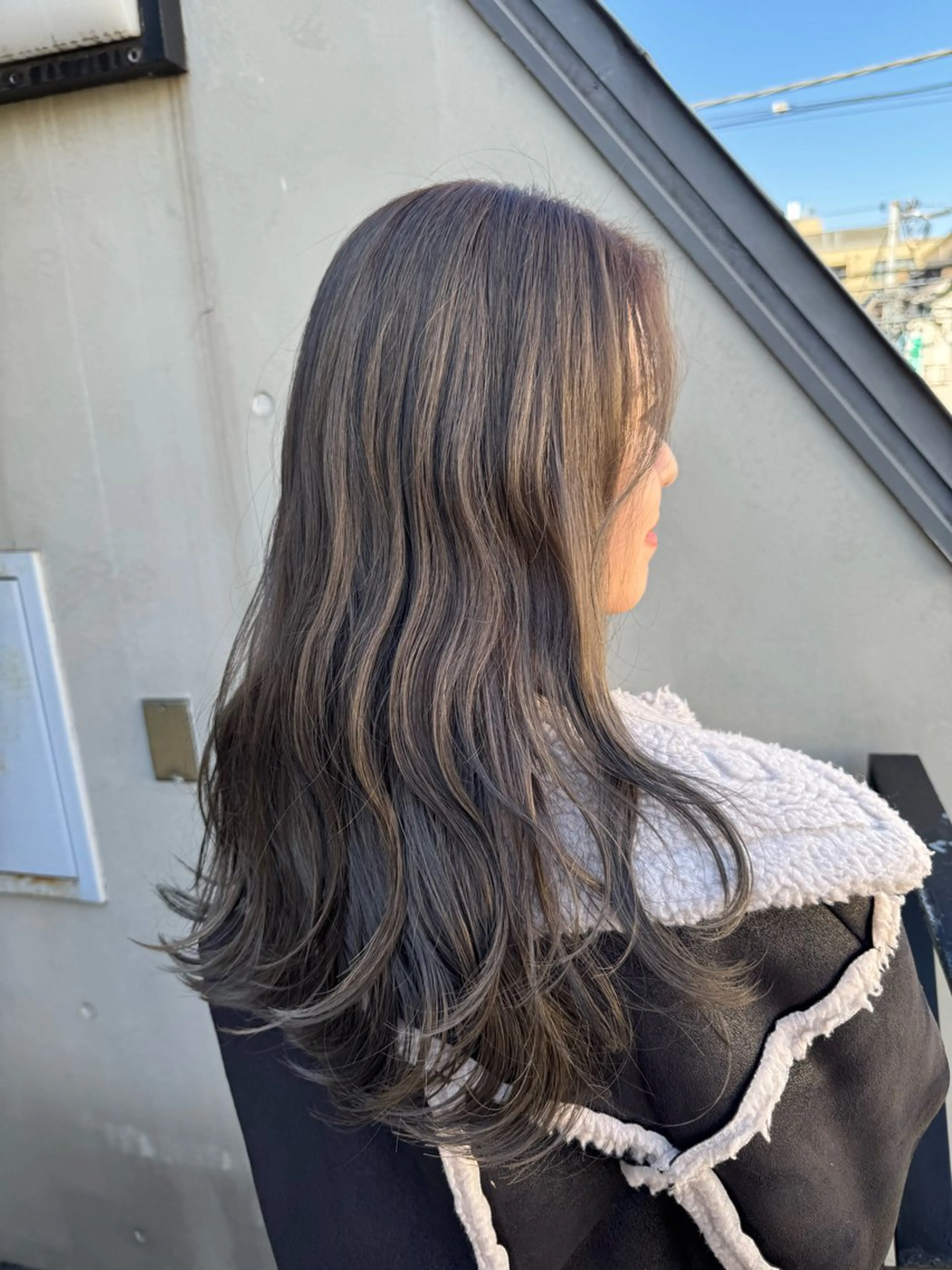 ロング カラー パーマ ヘアアレンジ メンズ 暖色系/透明感 治野心のヘアスタイル