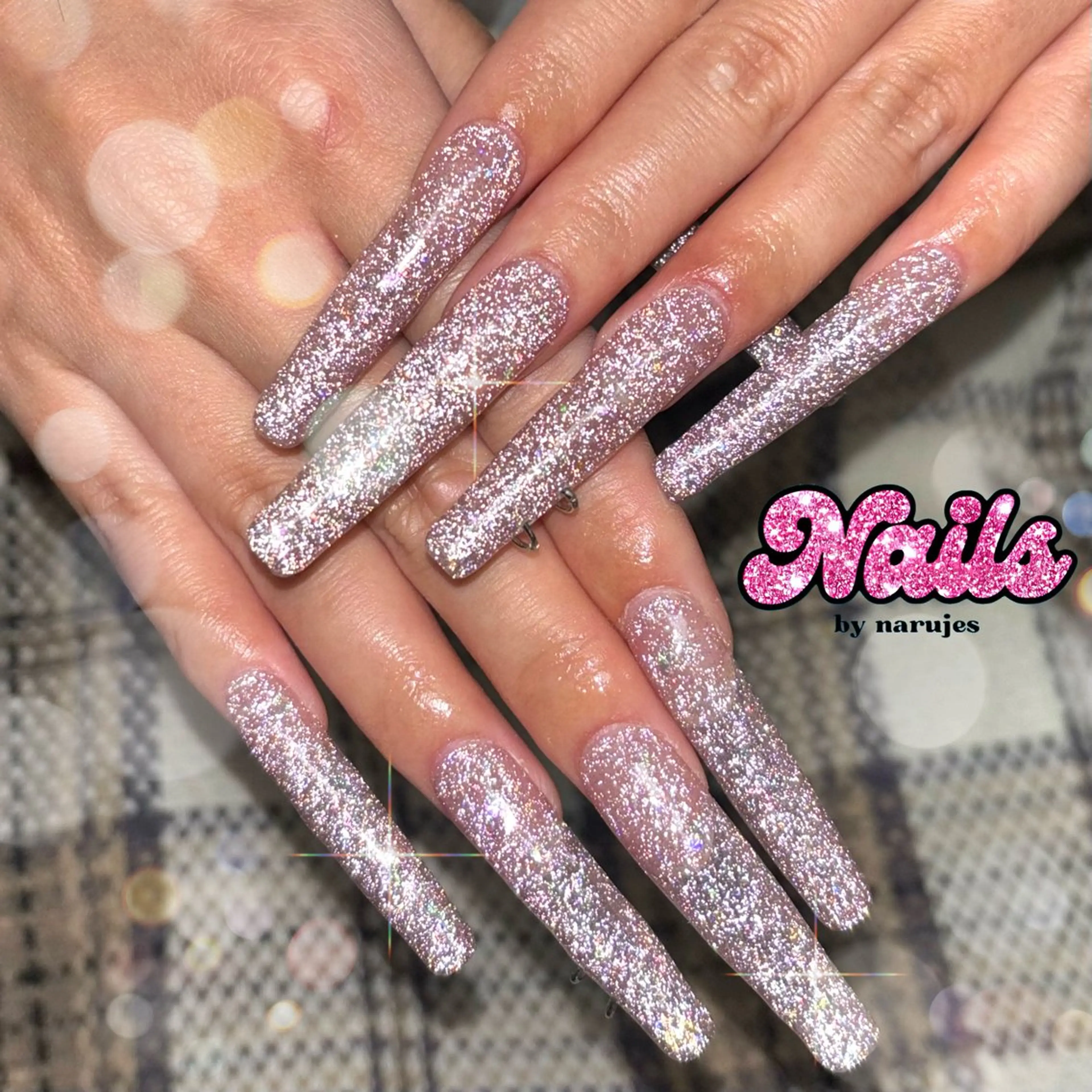 ネイル フラッシュネイル ロングネイル ハンドネイル ギャルネイル🧸💖 narujesのネイルデザイン