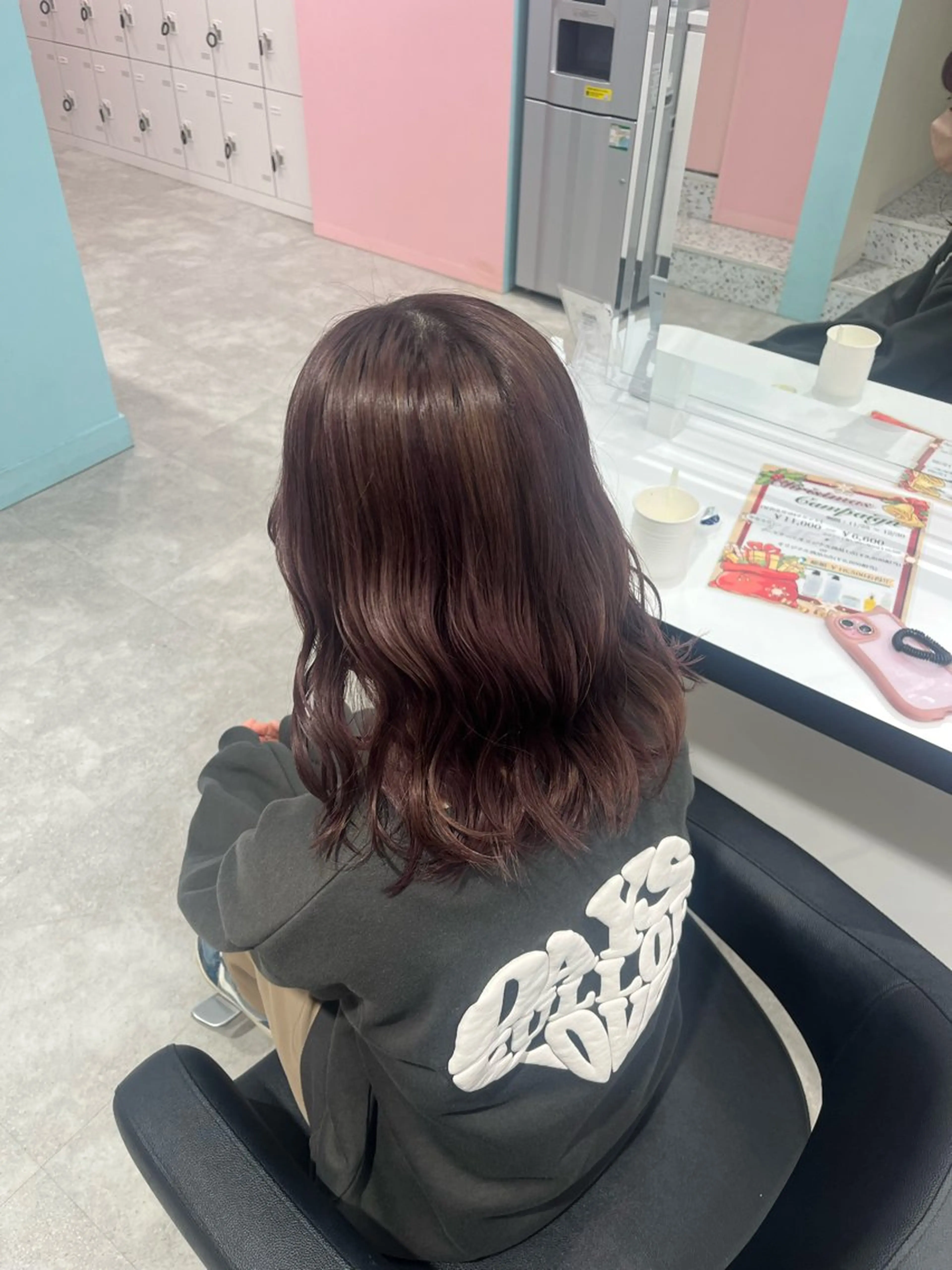 ミディアム カラー みう/仙台/暖色/ 艶髪/顔周りカット/のヘアスタイル