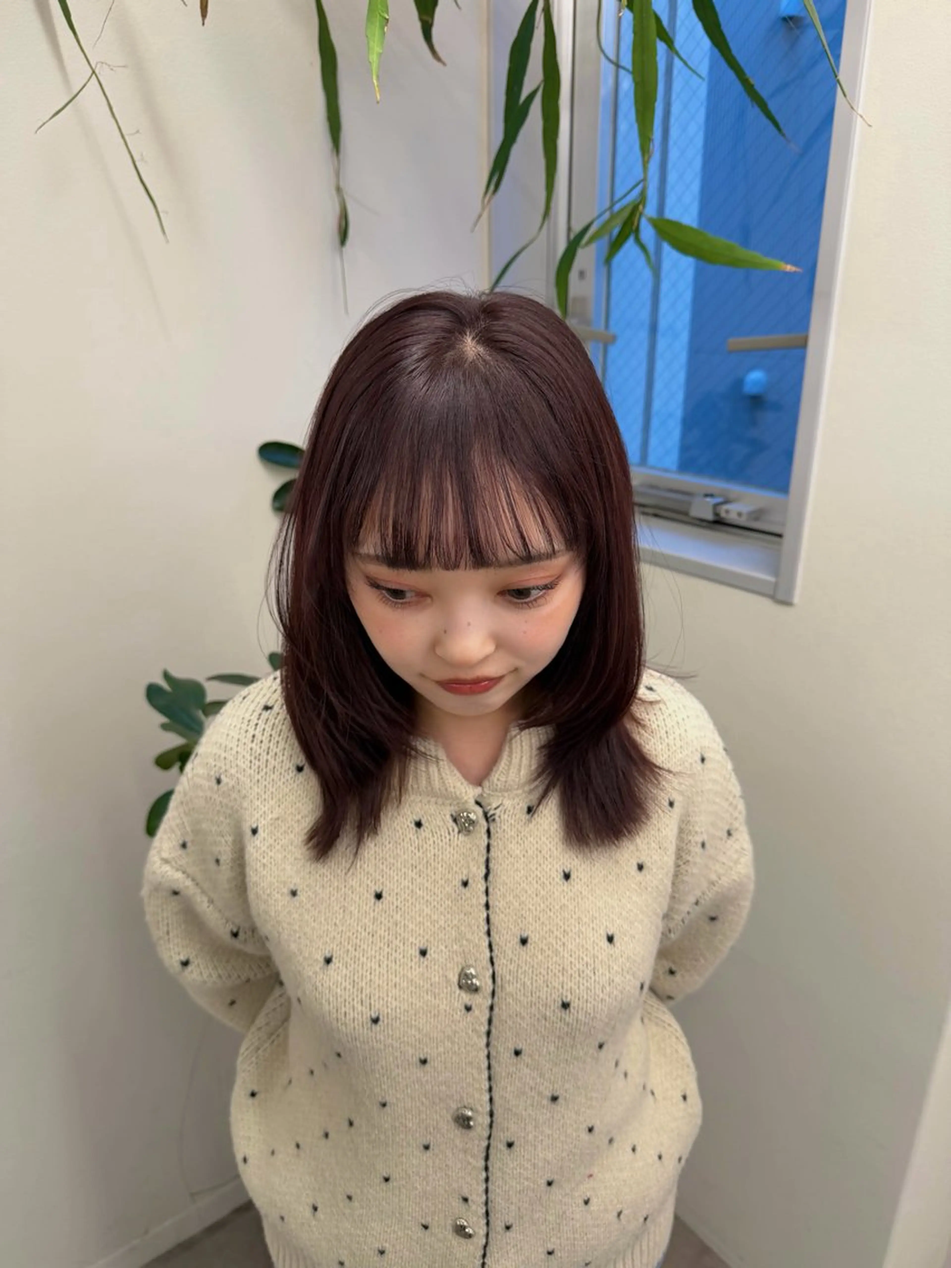 カラー ブリーチ カシス ダブルカラー ブリーチなしカラー ピンクカラー ヘアカラー NAO/ 髪質改善/艶カラーのヘアスタイル