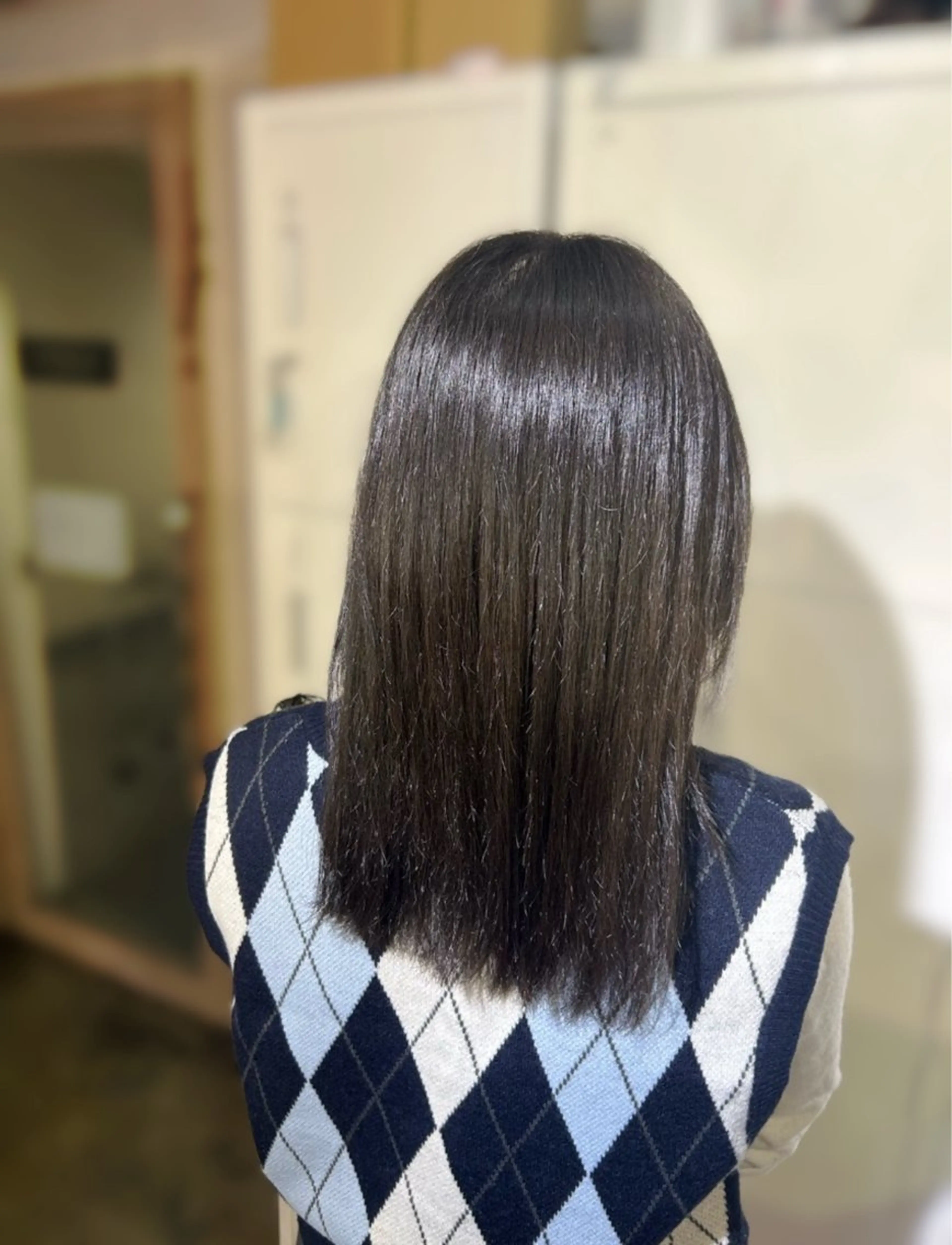 セミロング カット ヘアカラー トリートメント オオニシ オト☁️のヘアスタイル