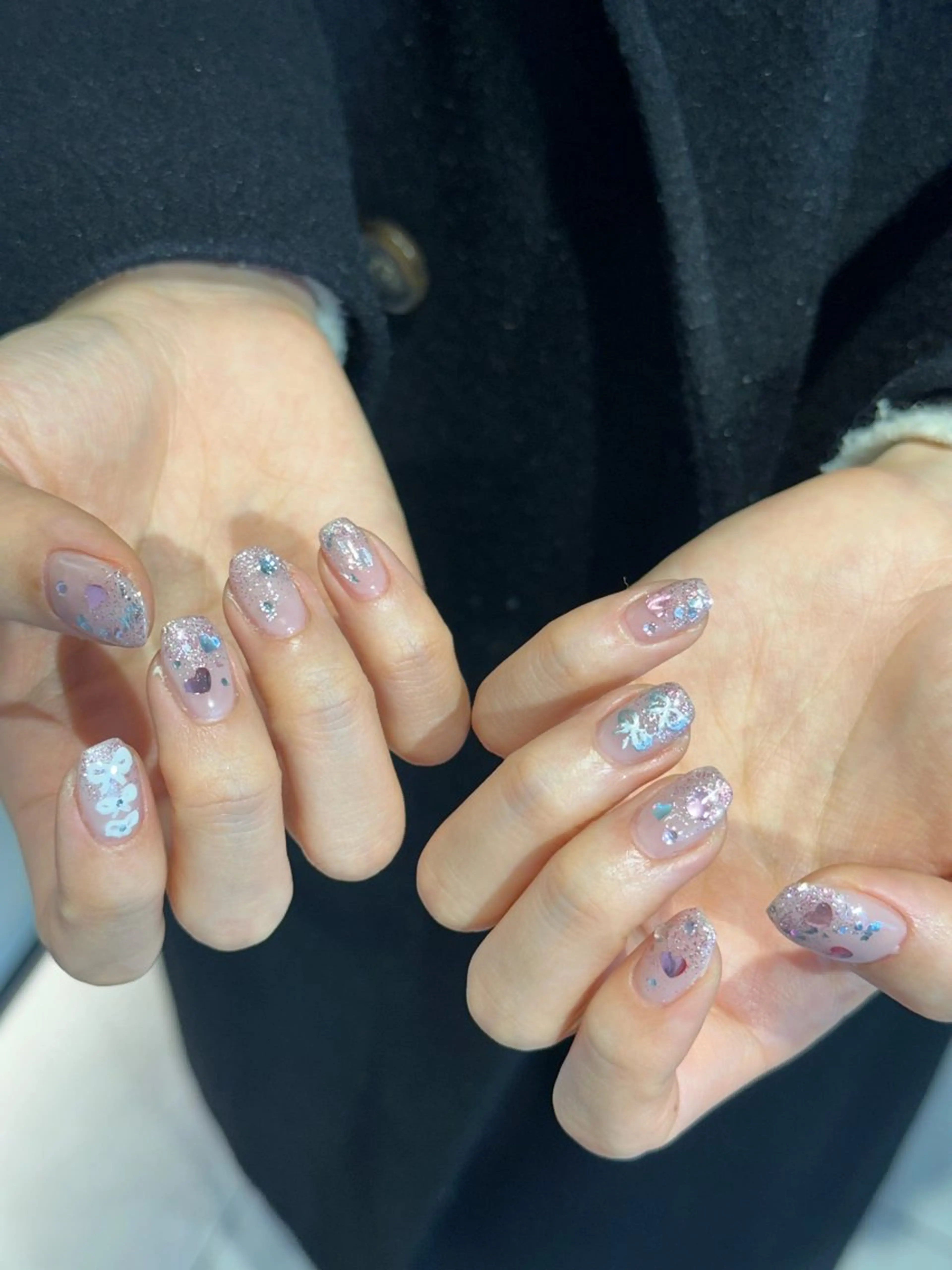 ネイル ハンドネイル 🎀韓国レイヤー特化 🎀ベージュ/ミクのヘアスタイル