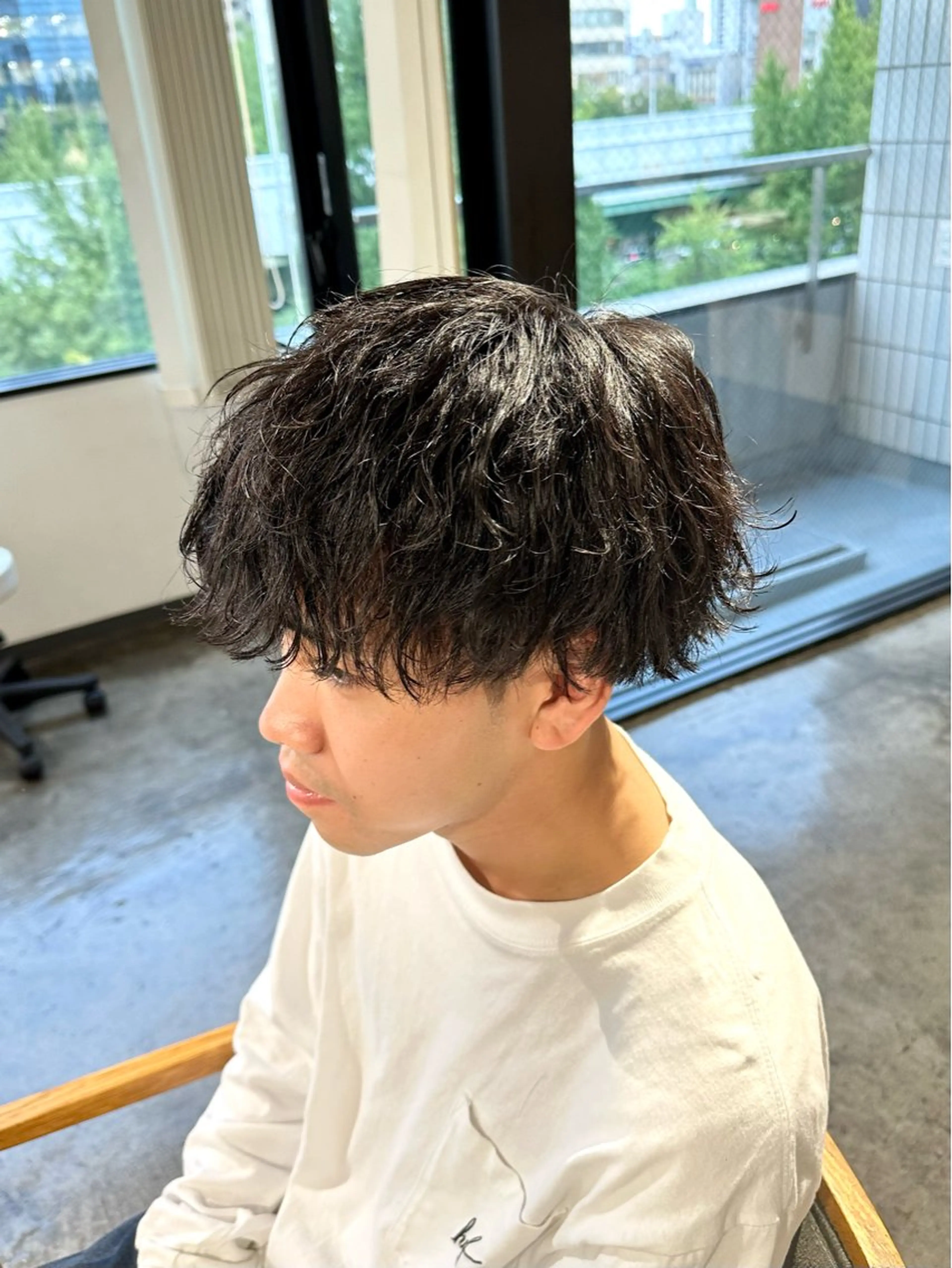 パーマ メンズ メンズパーマ スパイキーショート 波巻きパーマ カット パーマ トリートメント 骨格補正施術/メンズ 専門美容師/YUYAのヘアスタイル