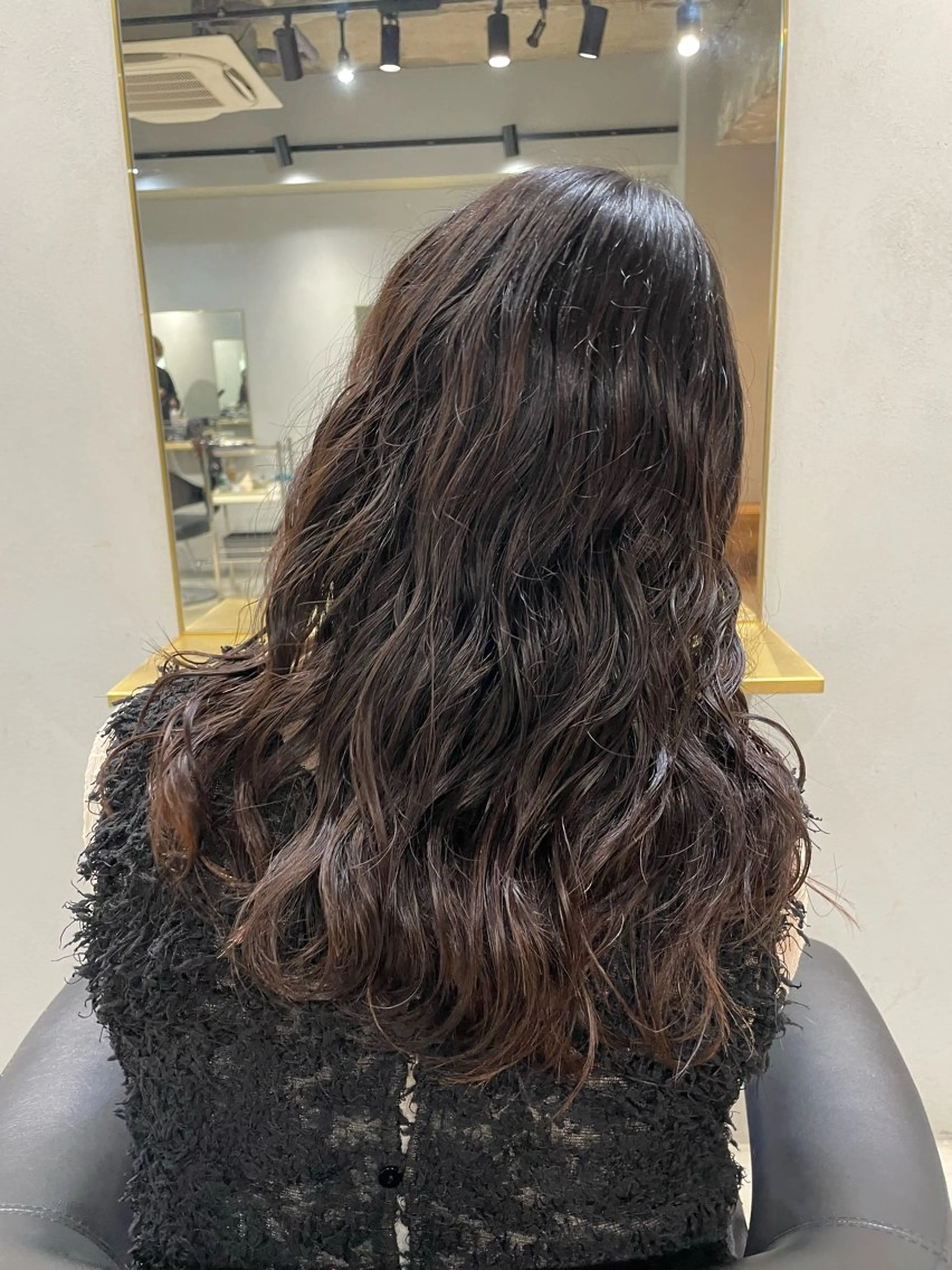 セミロング パーマ セミロングパーマ 髪質改善 縮毛矯正 デジタルパーマ カット パーマ トリートメント 【arc】Ruri コテ巻き風パーマのヘアスタイル