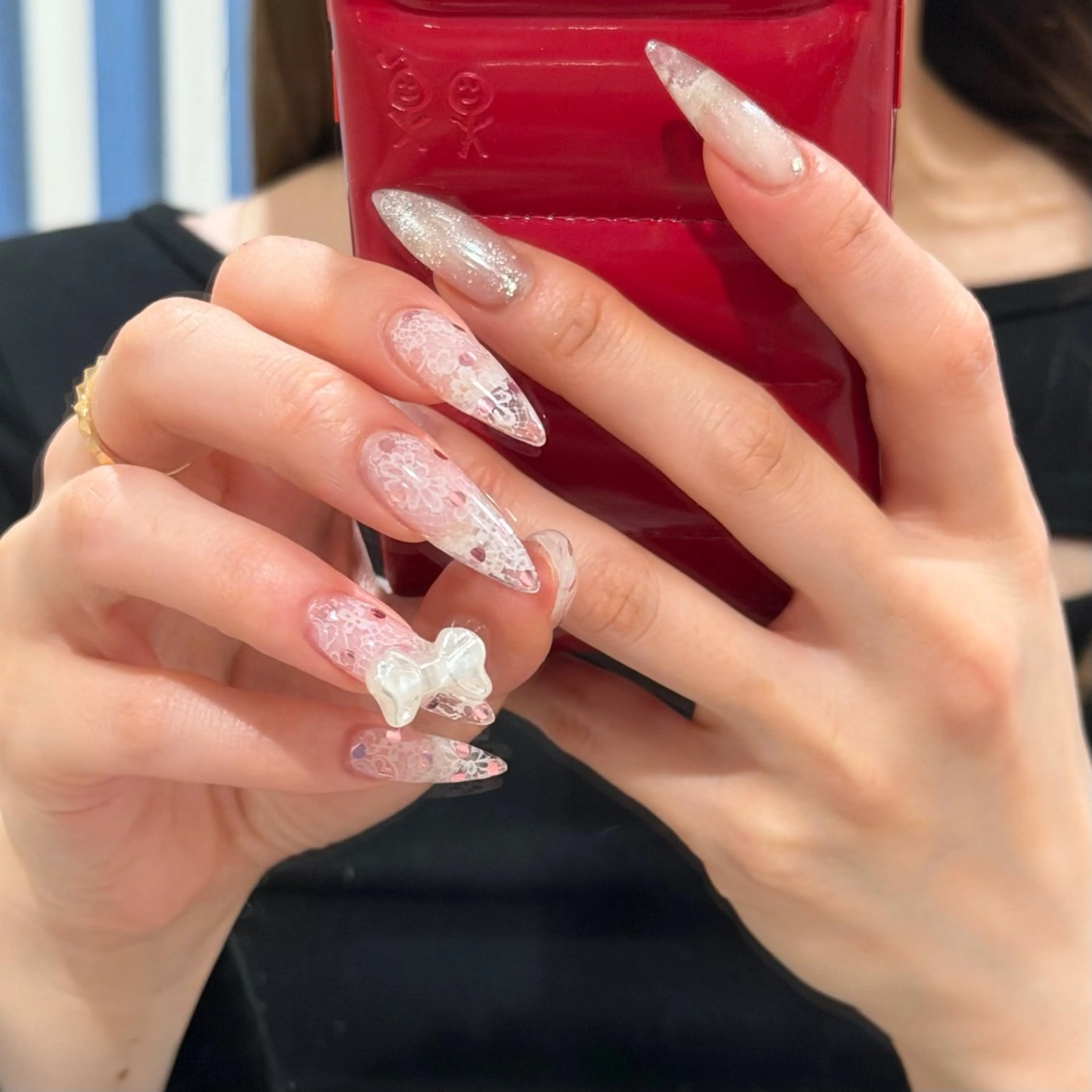 ネイル ハンドネイル ワンホン/キラキラ ネイル💎yukaのネイルデザイン