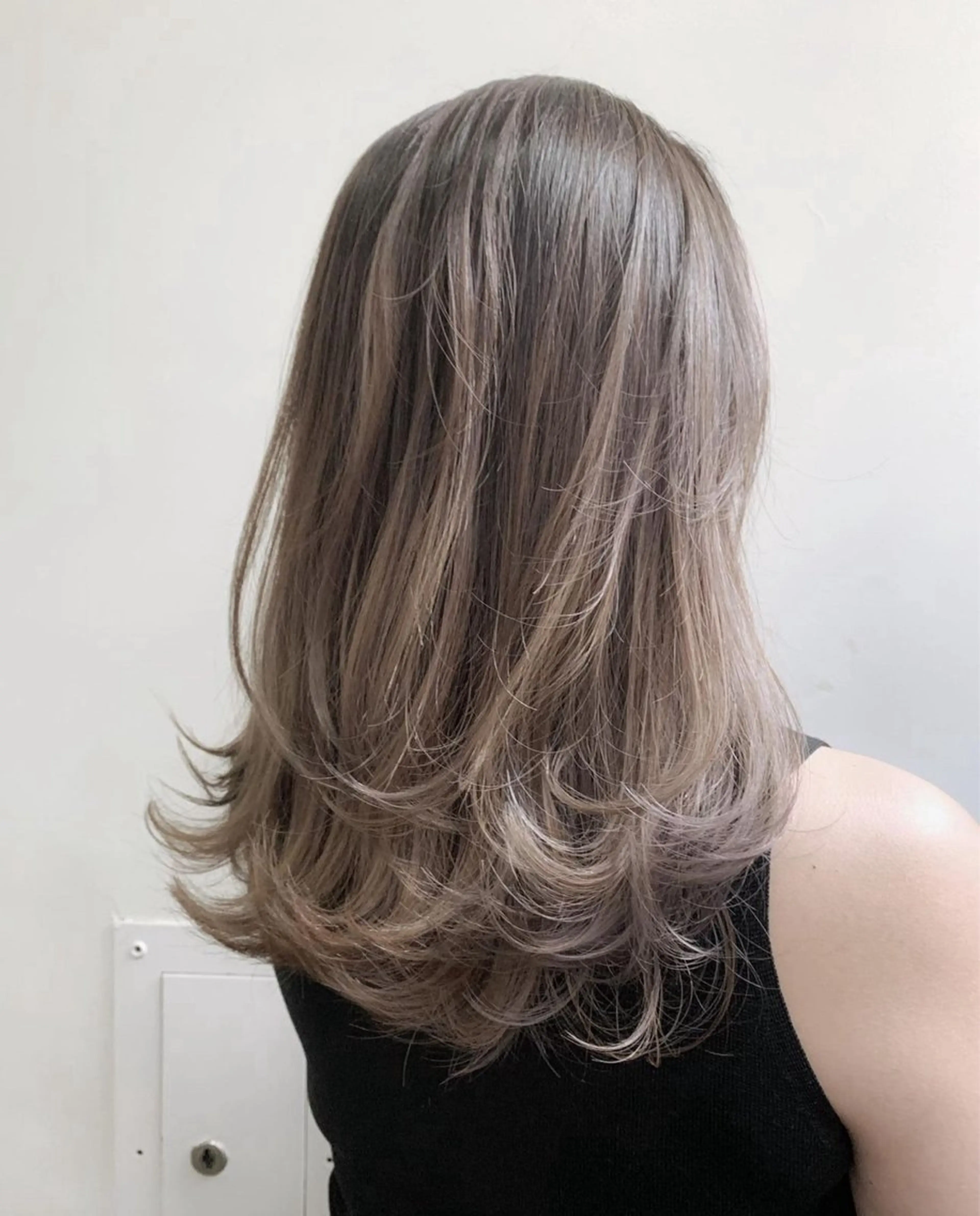 ミディアム カラー 透明感カラー ハイライトカラー ハイライト カット ヘアカラー 銀座透け感大人カラー 🌴フルカワのヘアスタイル