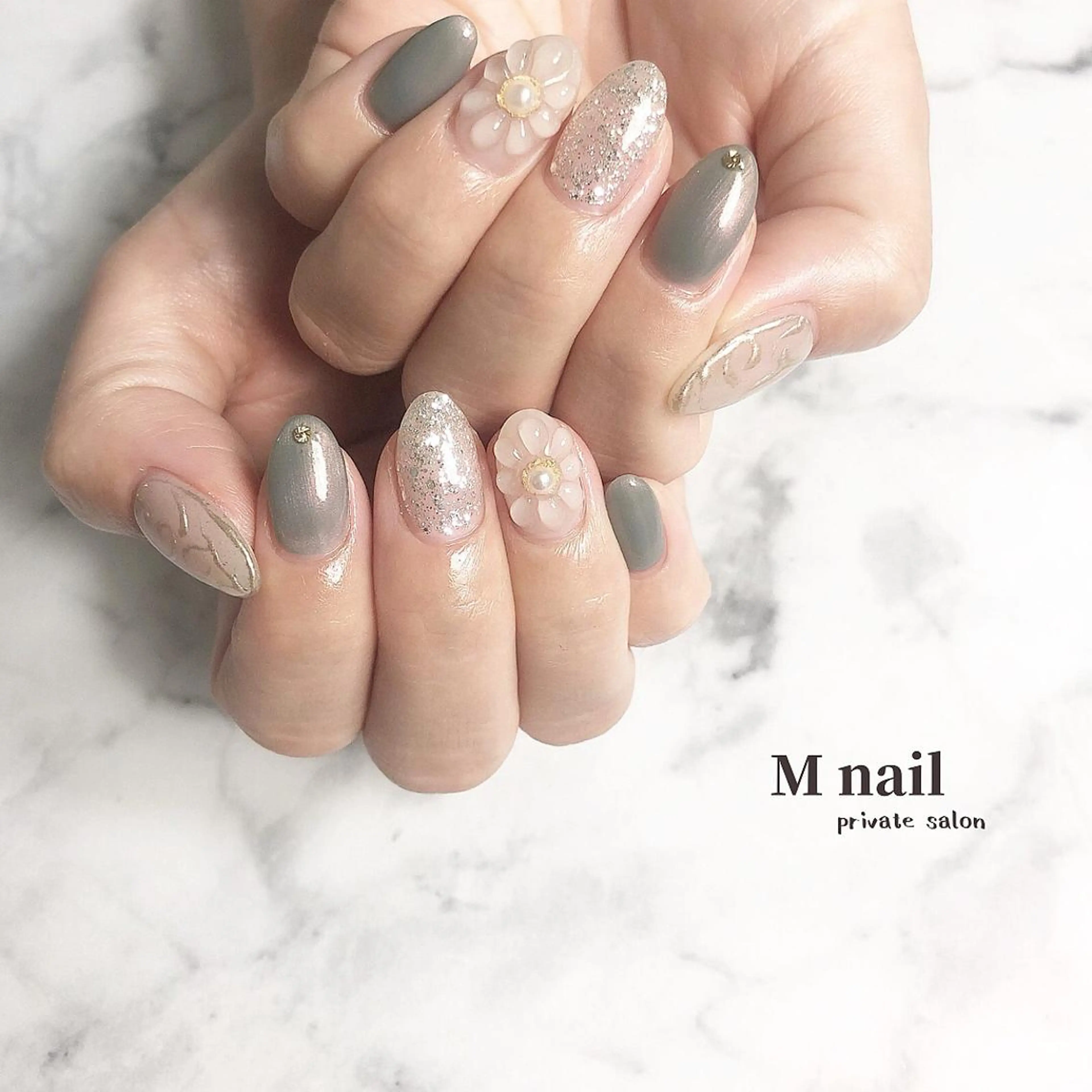 ネイル ぷっくりネイル ハンドネイル M　nail所属・M nailのネイルデザイン