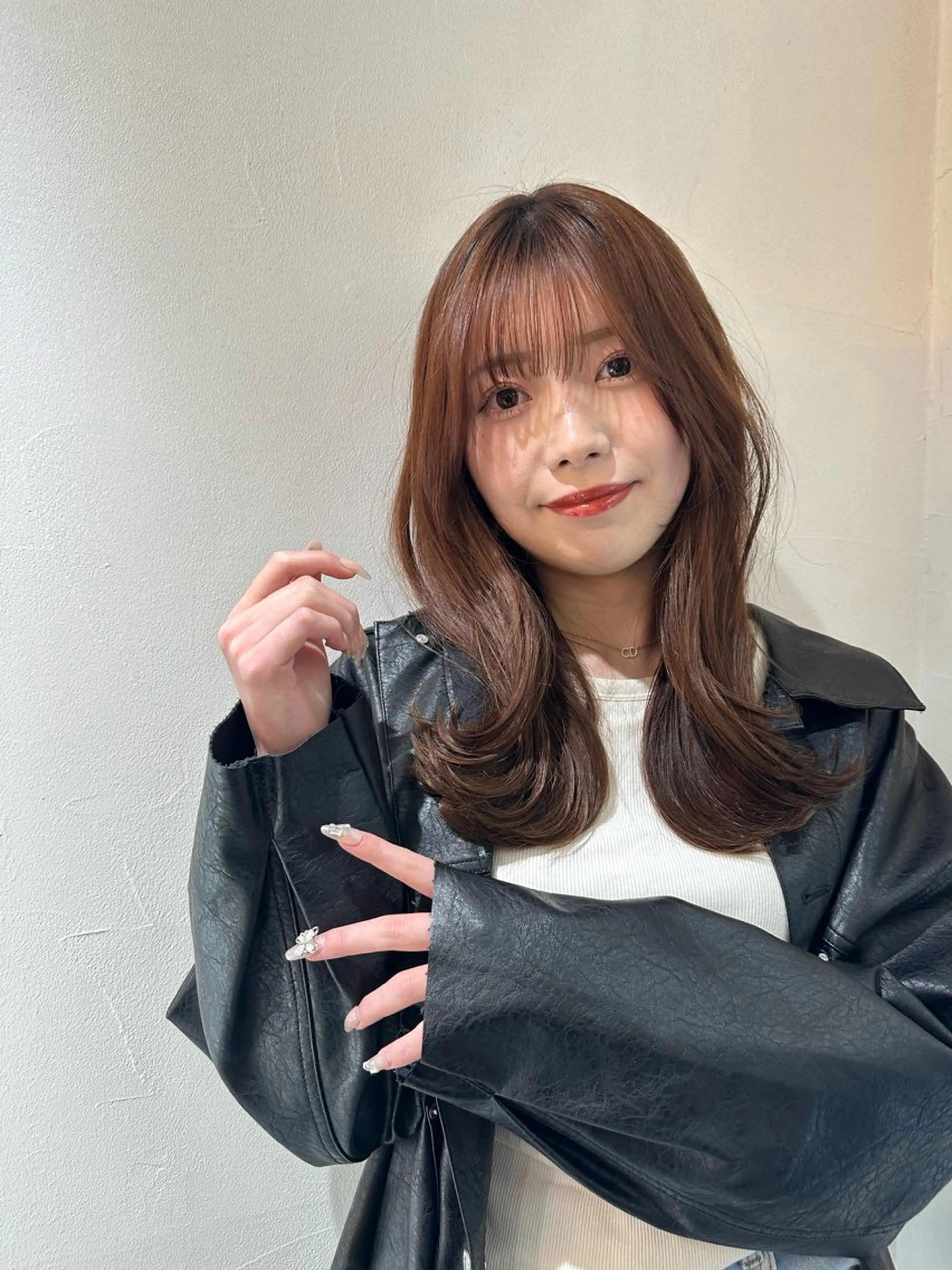 セミロング レイヤーカット/艶カ ラー/chihiroのヘアスタイル