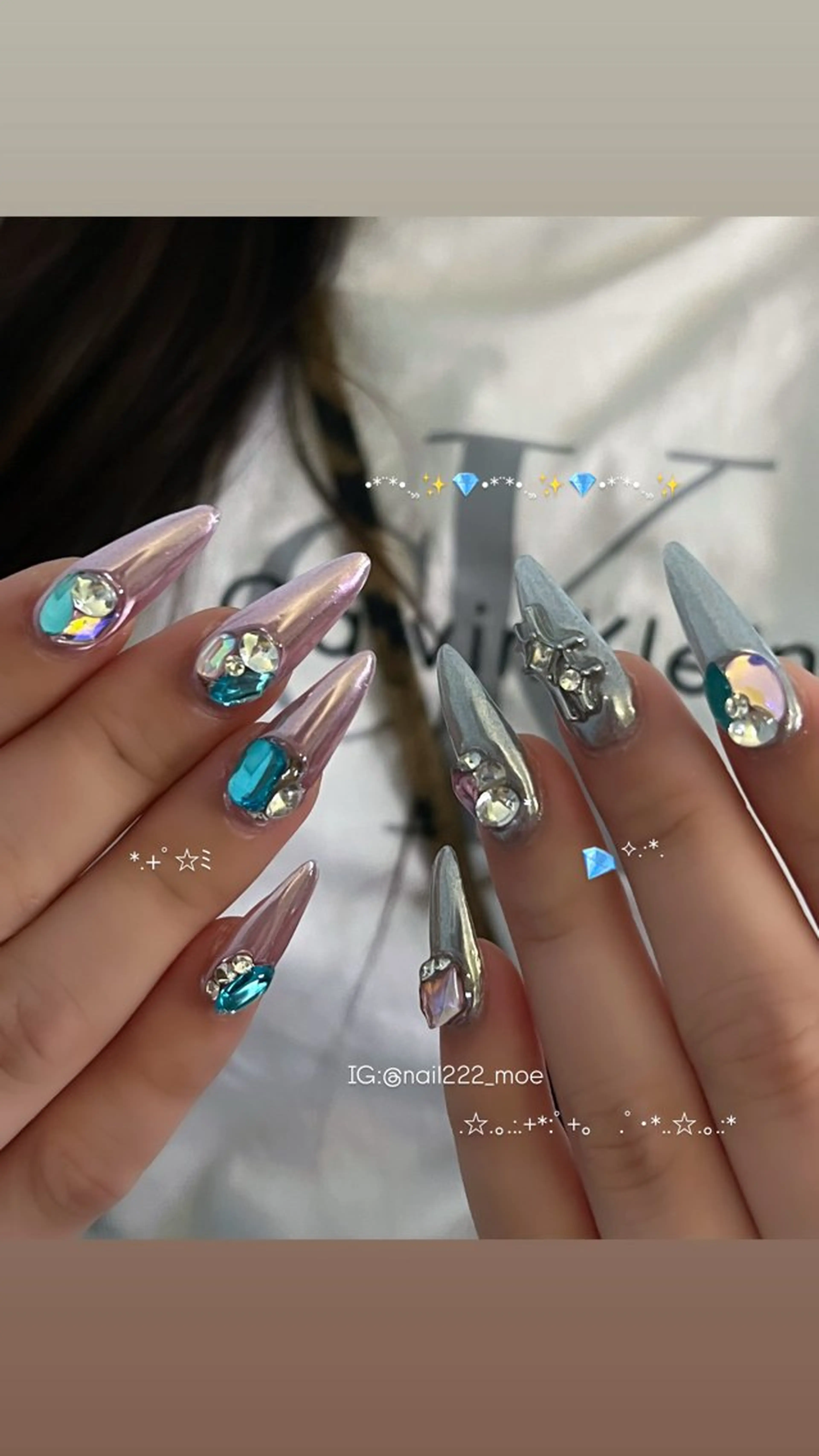 ネイル ハンドネイル ⟡.*222⋰˚☆ MöEのネイルデザイン