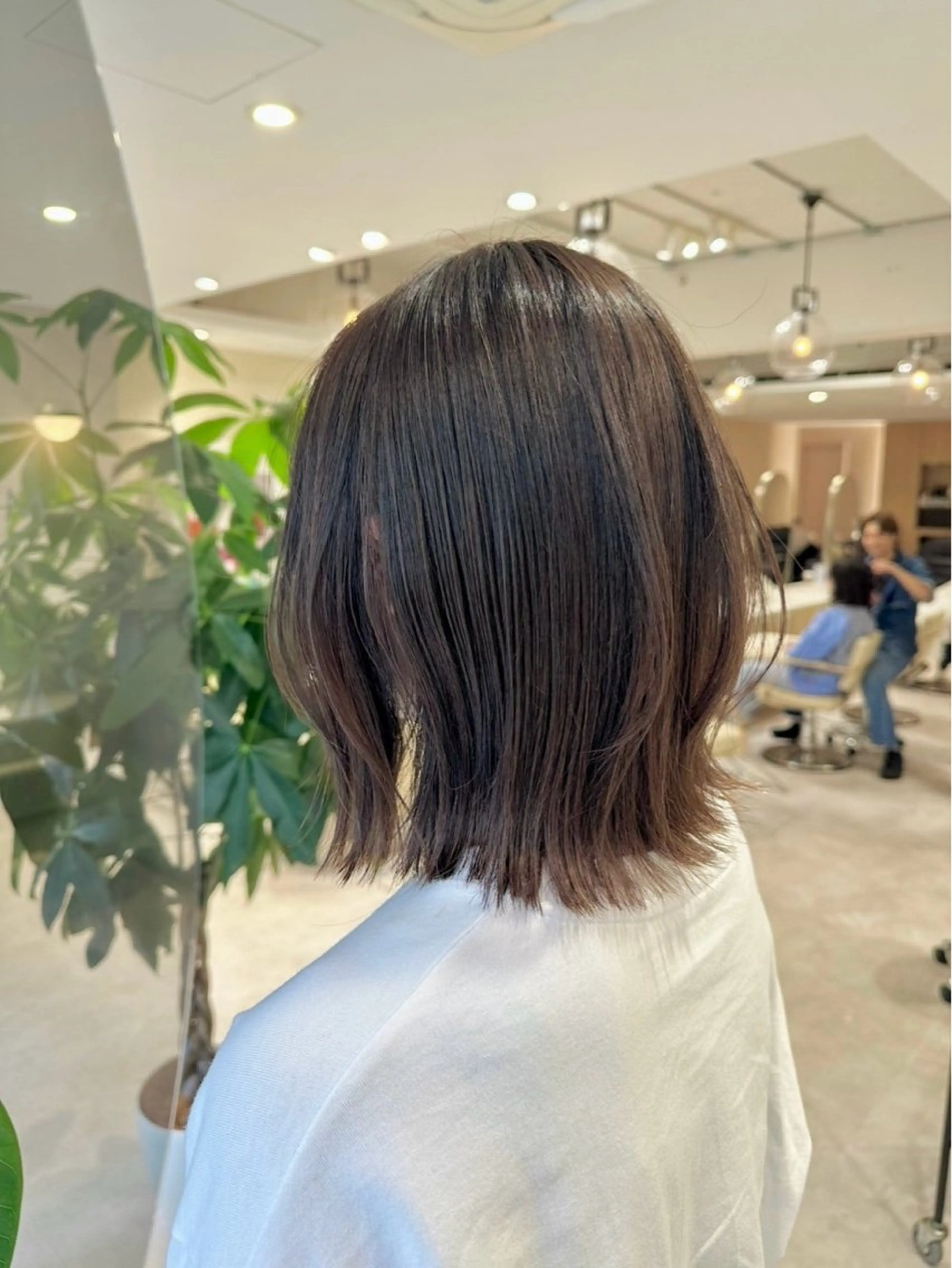 ミディアム カラー イルミナカラー ボブ くびれヘア カット ヘアカラー Ms.CHARM所属・透明感カラー🌿 グレージュ🐺陽介のヘアスタイル