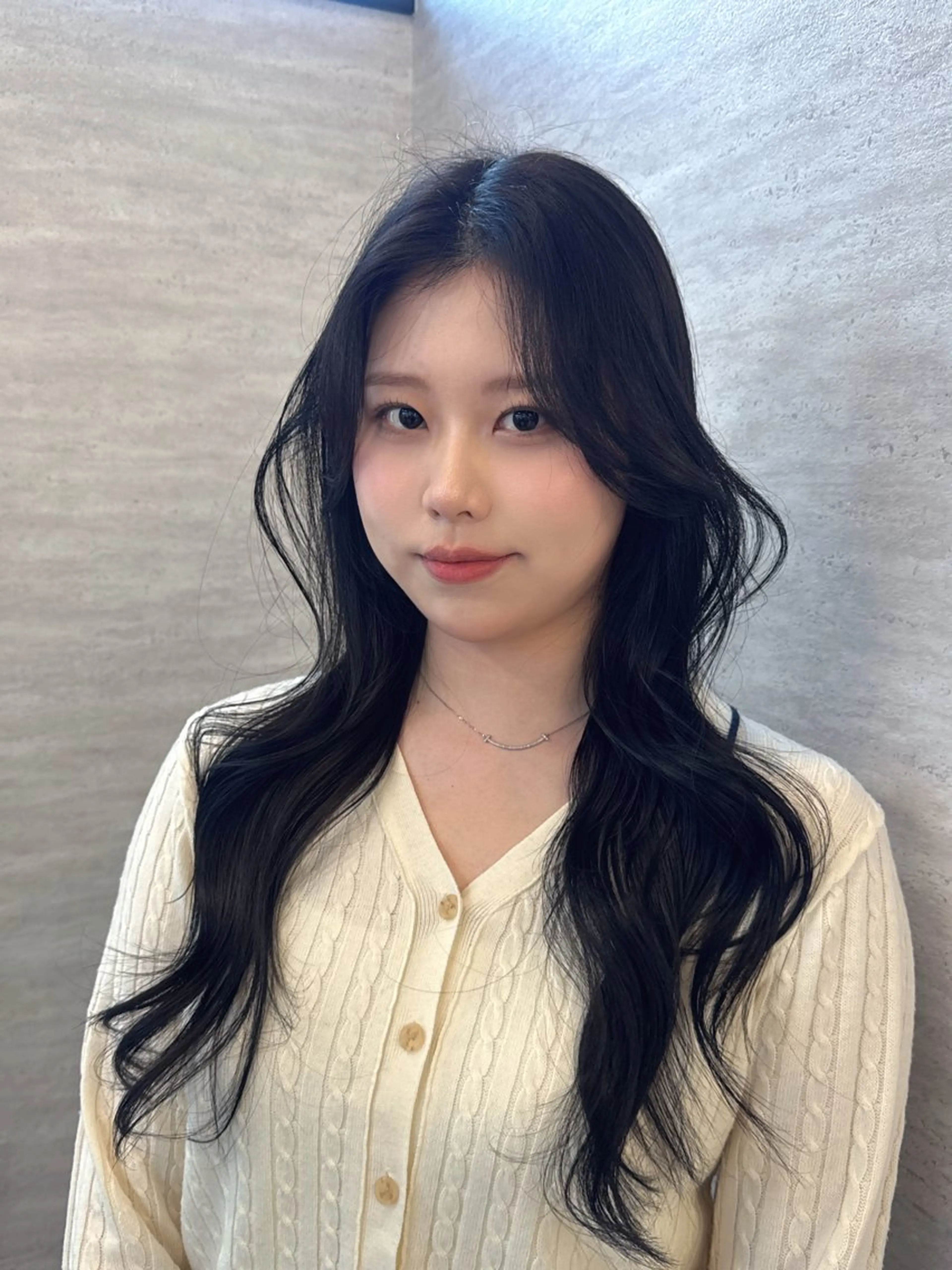 ロング カラー ヘアアレンジ カット ヘアカラー トリートメント 韓国レイヤーカット/ 儚げカラーチナツのヘアスタイル