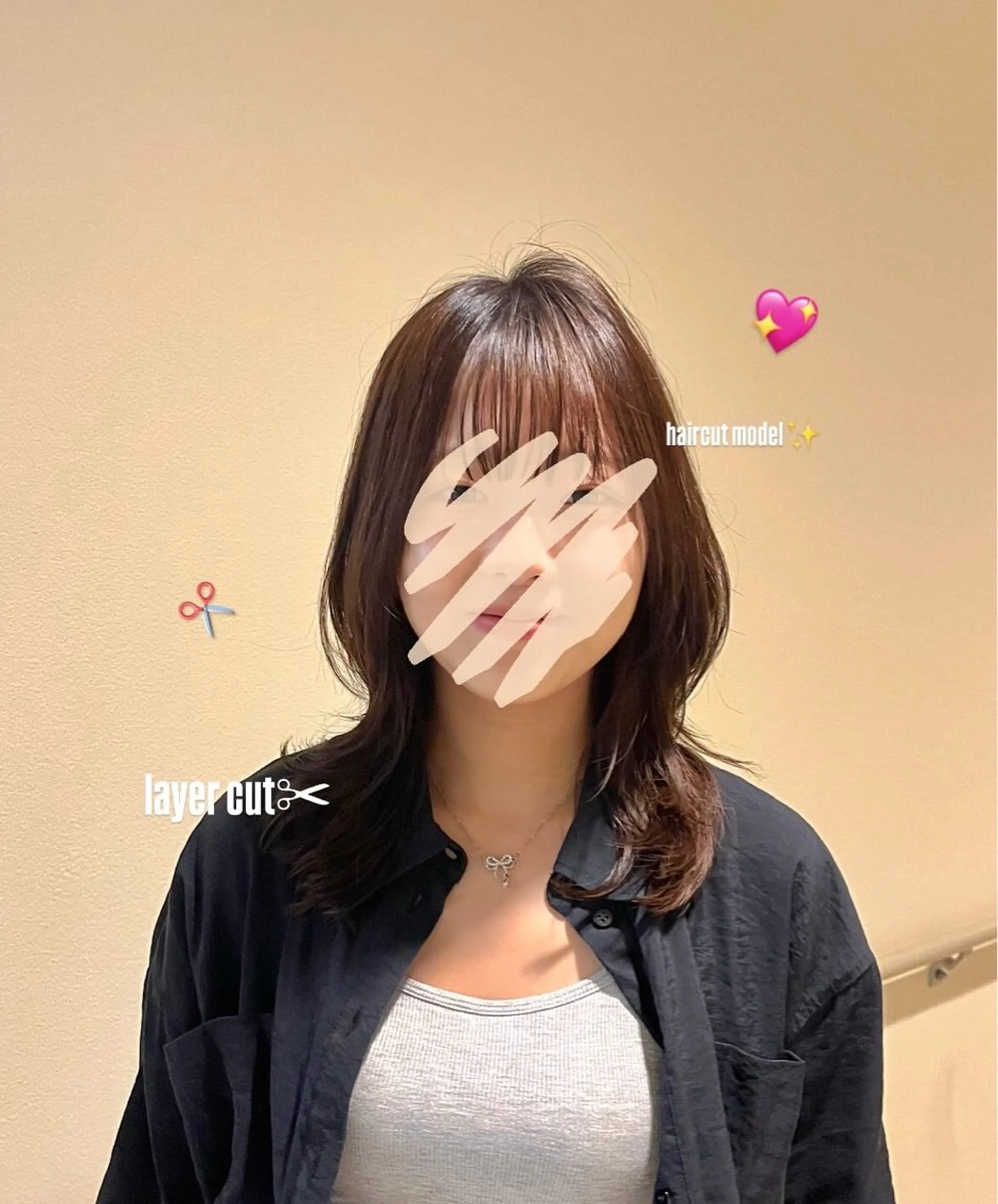 ミディアム 🎀みさき🎀 韓国レイヤー/ボブのヘアスタイル