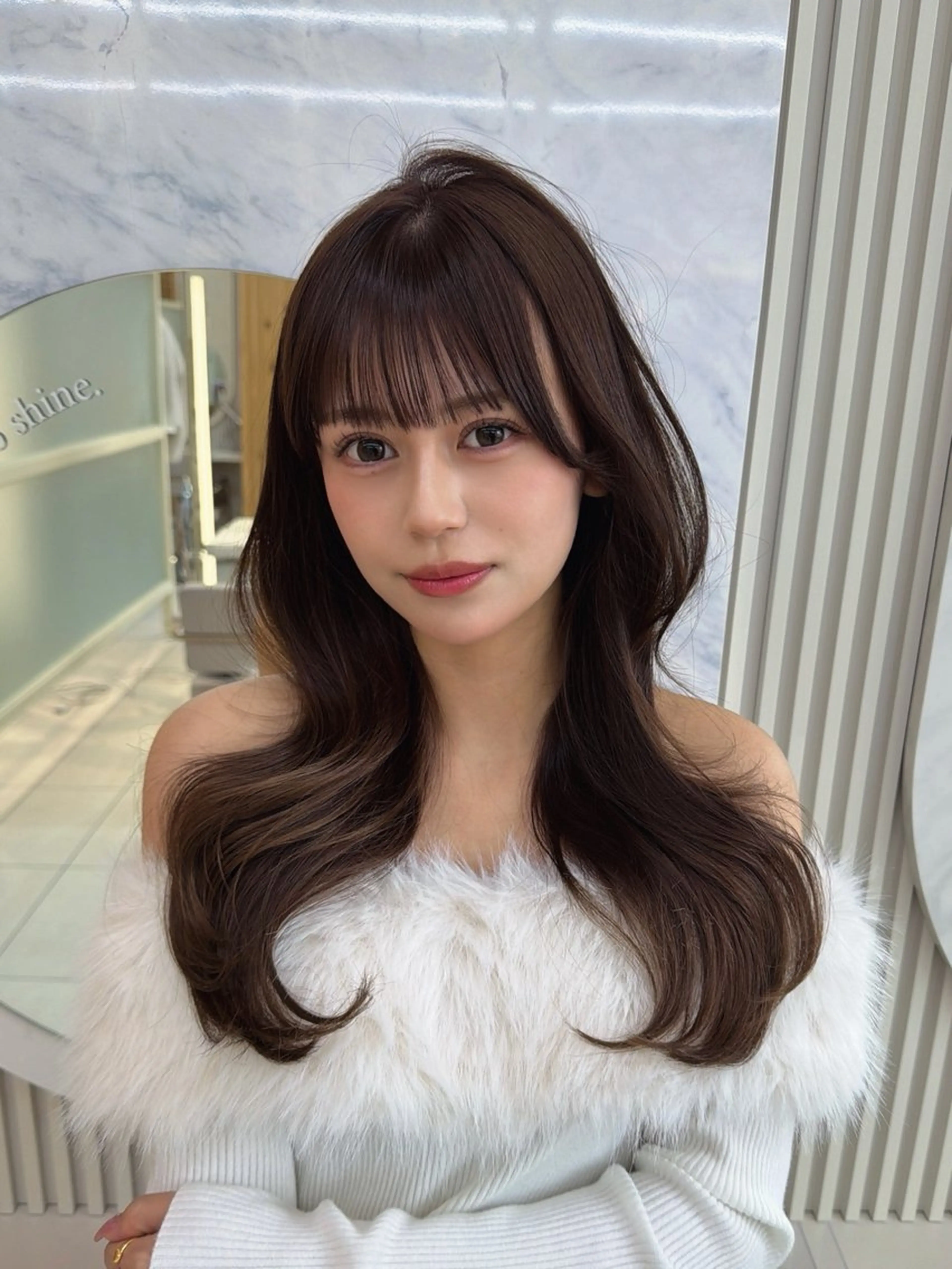 セミロング カット ヘアカラー トリートメント 顔周り/透明感カラー /韓国ヘア/TAKUのヘアスタイル