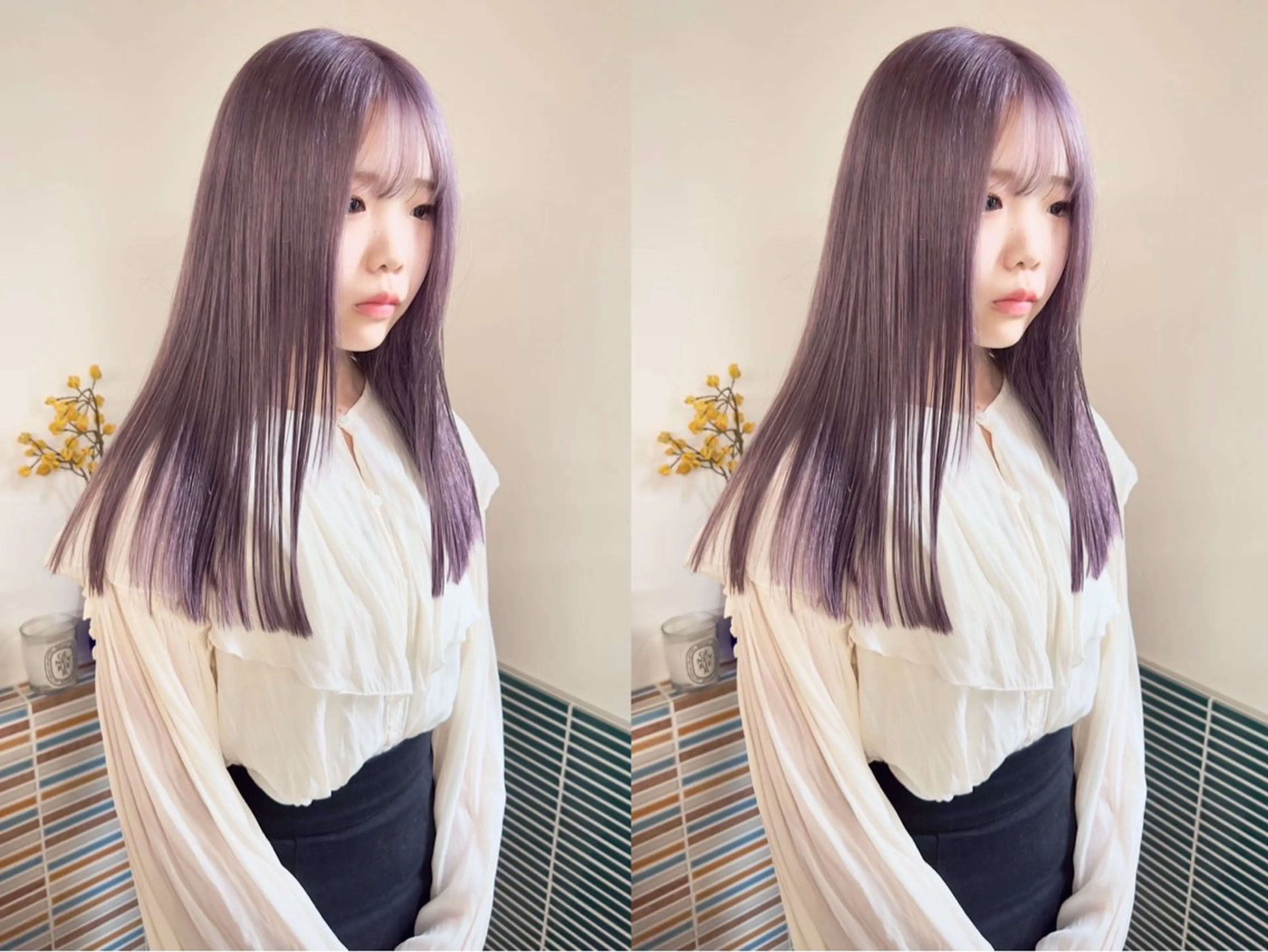 ロング カラー ヘアカラー ホワイトカラー/梅田 ハイトーン/しんのヘアスタイル