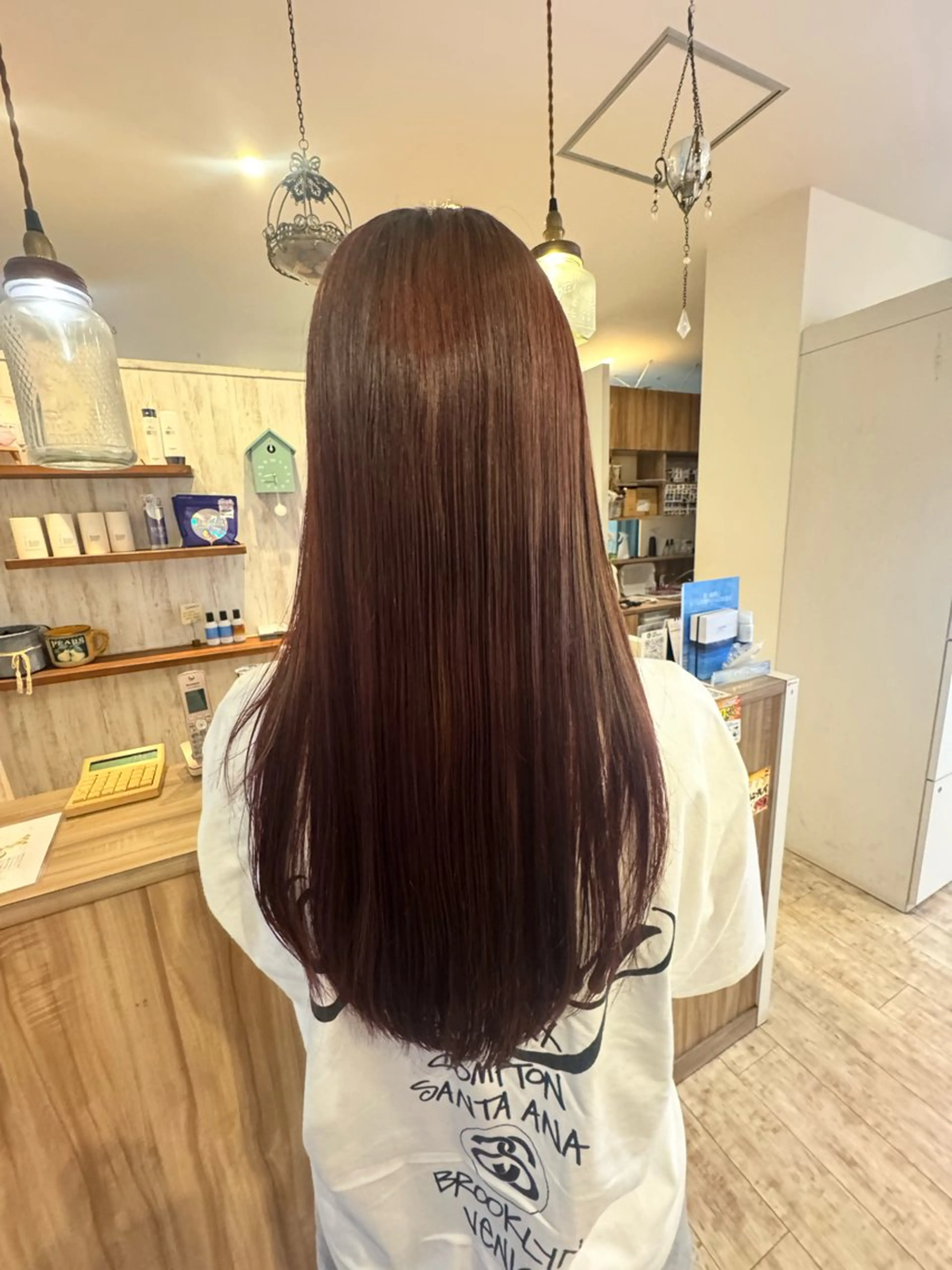 ロング カット ヘアカラー トリートメント 古澤 あかねのヘアスタイル