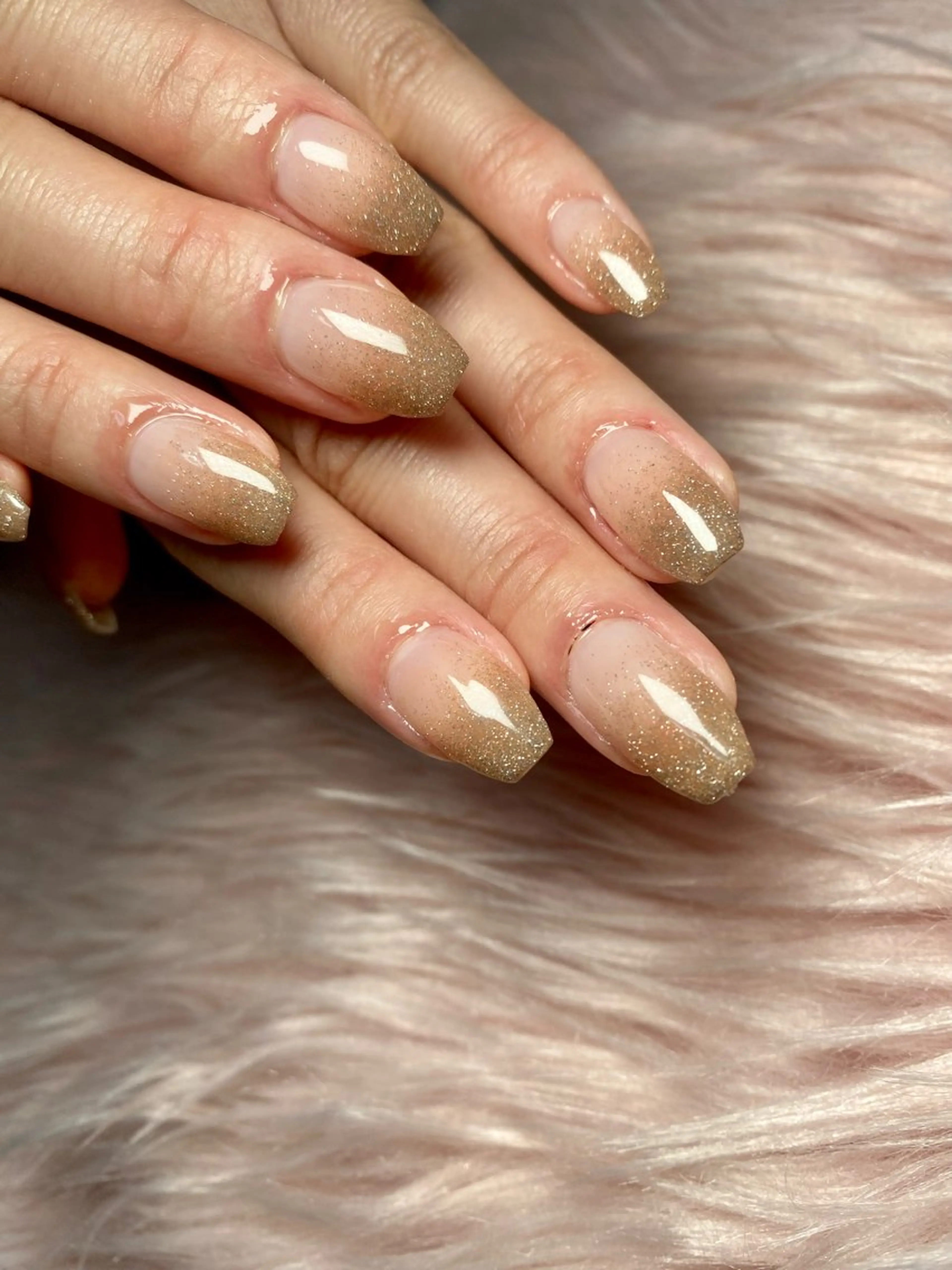 ネイル フラッシュネイル グラデーション ラメ(グリッター) ラメグラデーション ハンドネイル mille feuilleのネイルデザイン