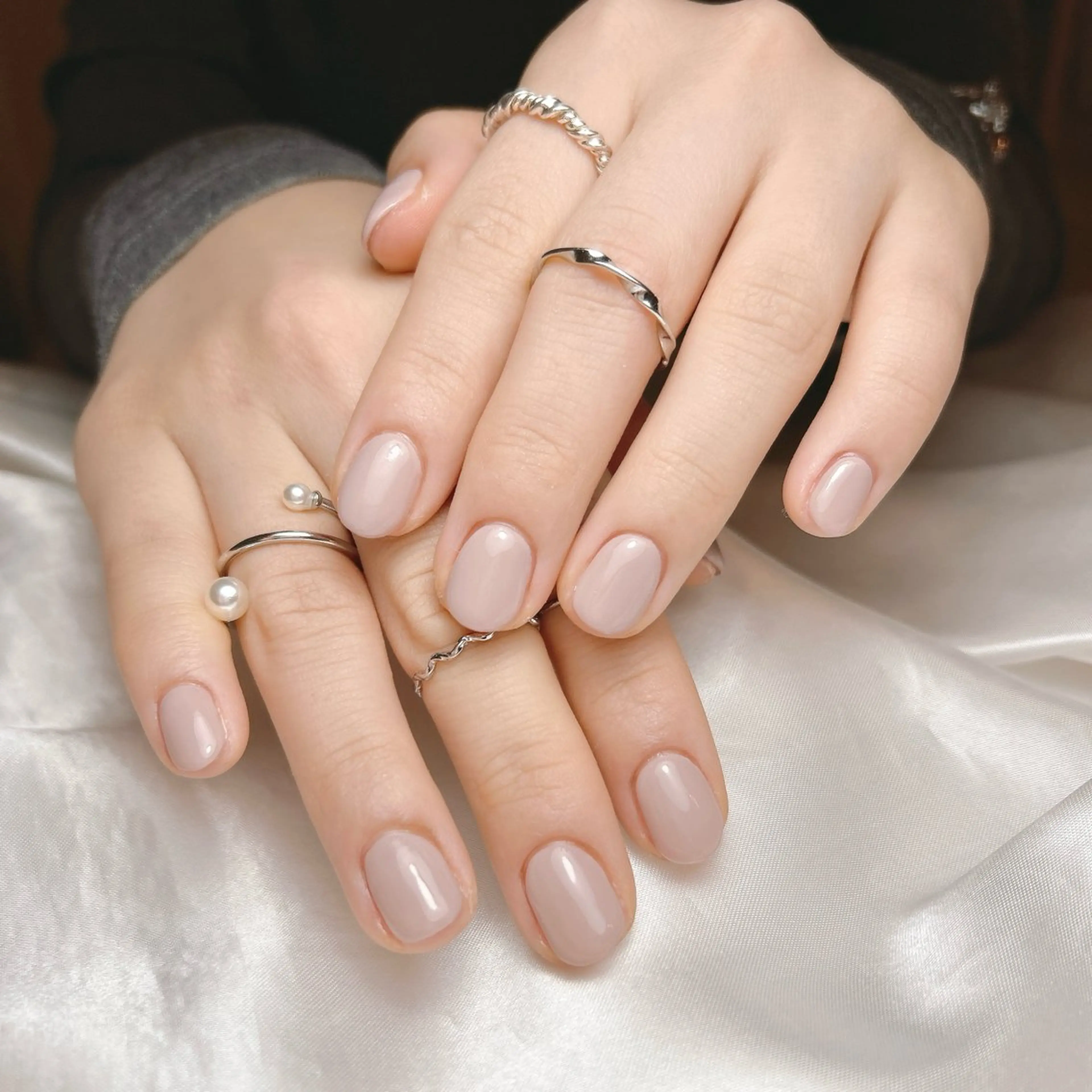 ネイル ワンカラーネイル ハンドネイル junna のぞいてねのネイルデザイン