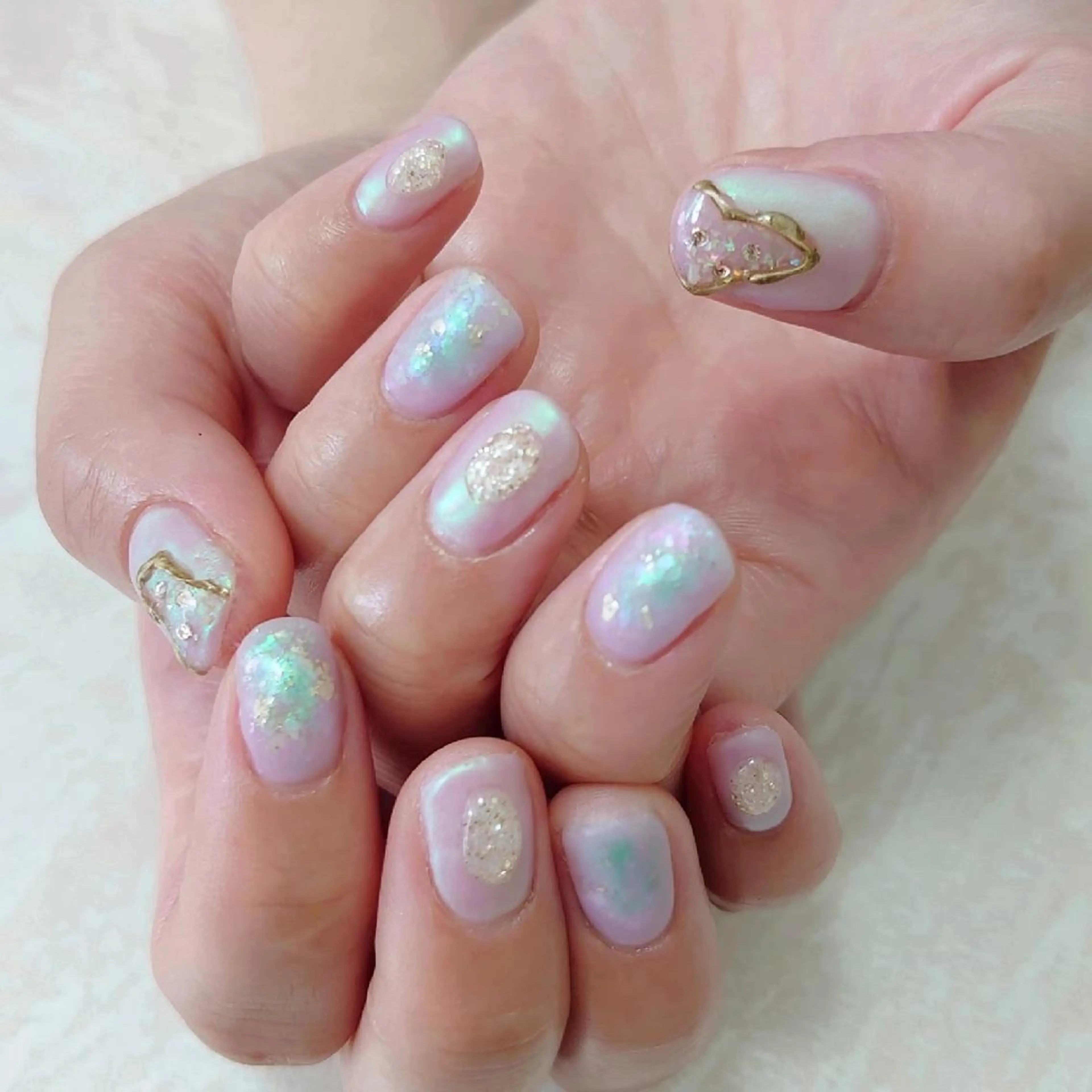 ネイル ニュアンスネイル ショートネイル gemickle nailのネイルデザイン