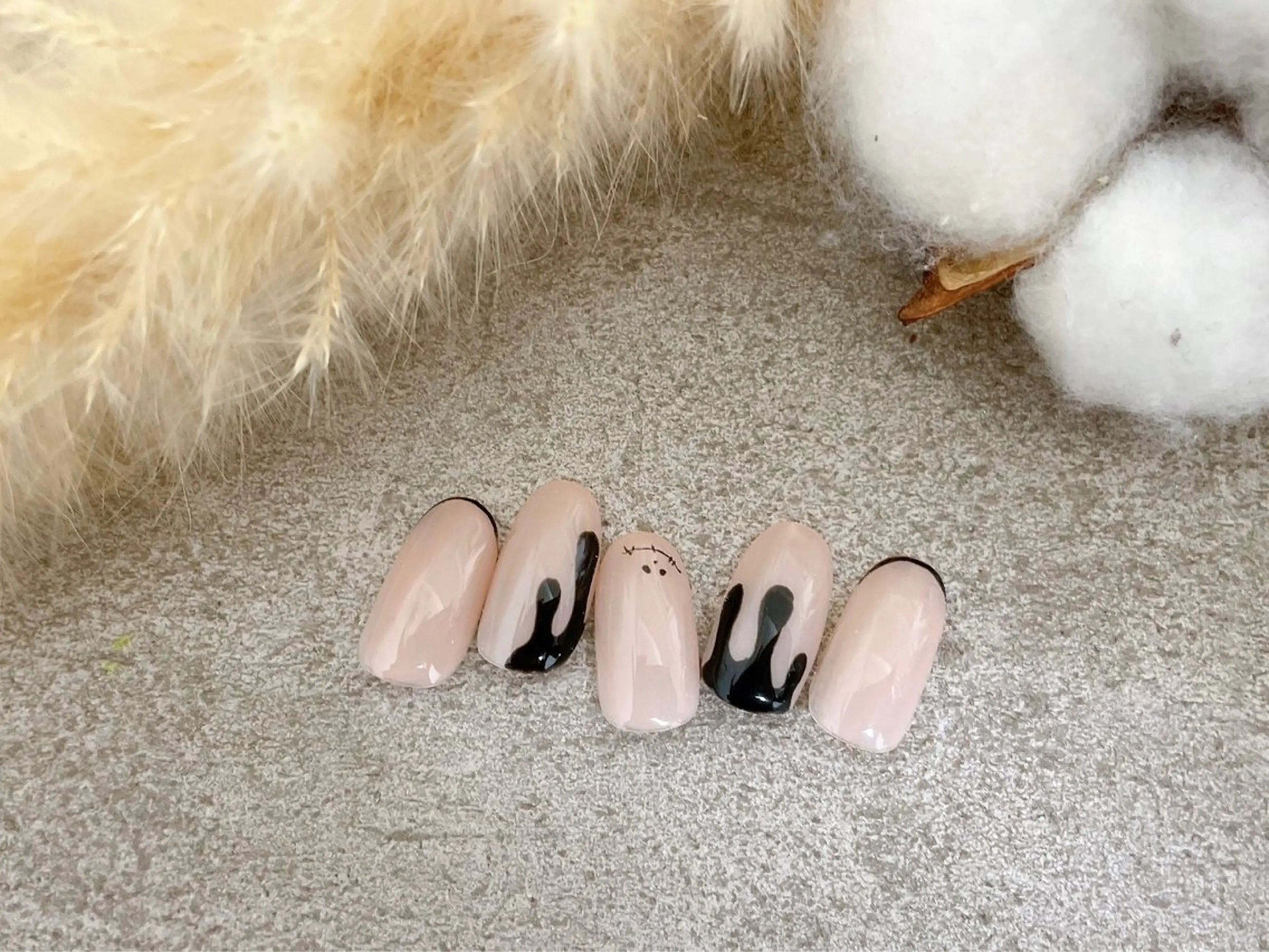 ネイル ジェルネイル ハロウィン 韓国ネイル メンズネイル パラジェル kiki nail たまプラーザのネイルデザイン