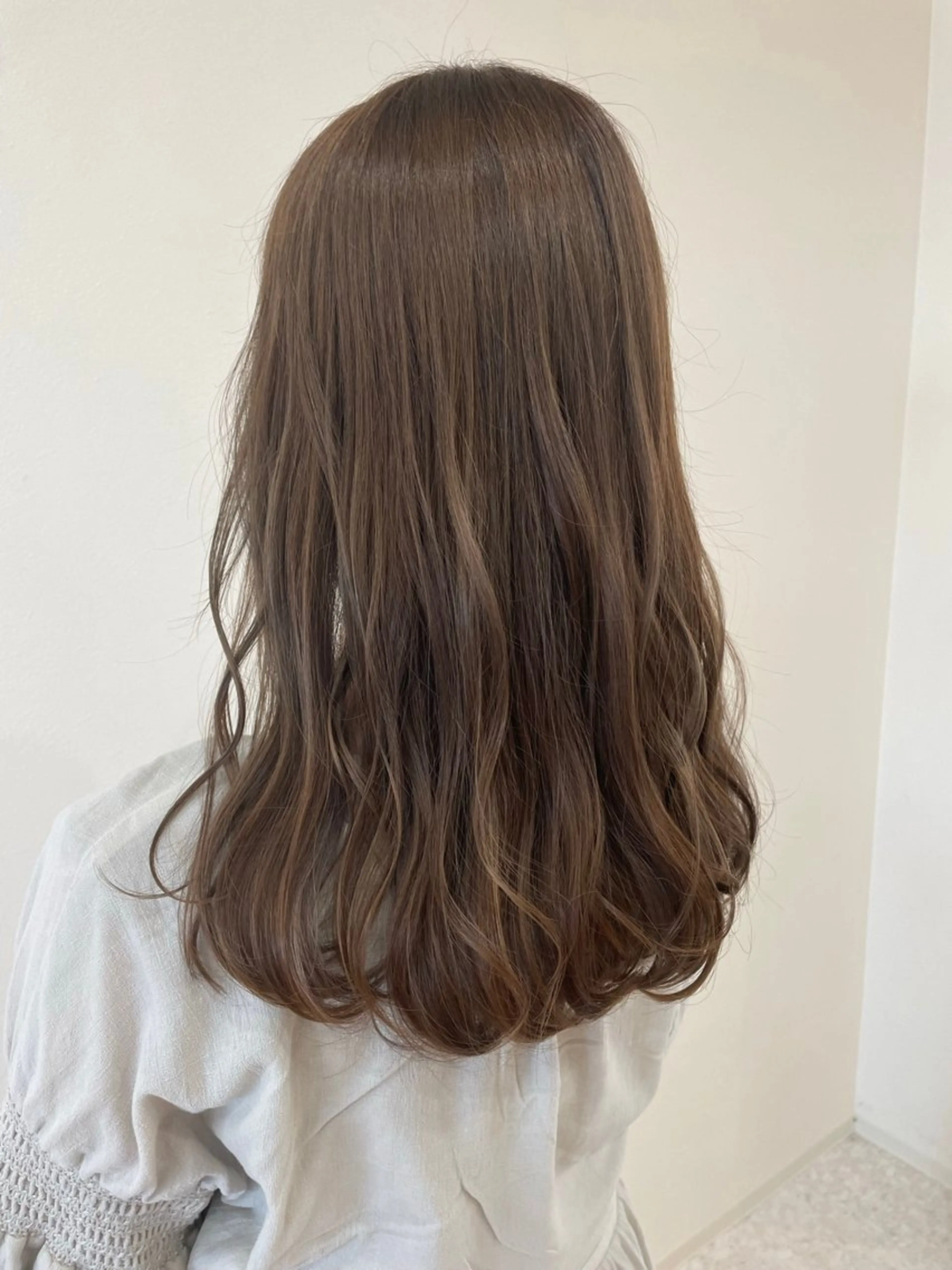 セミロング ベージュカラー🧸/ 松崎/東区/田中理沙のヘアスタイル