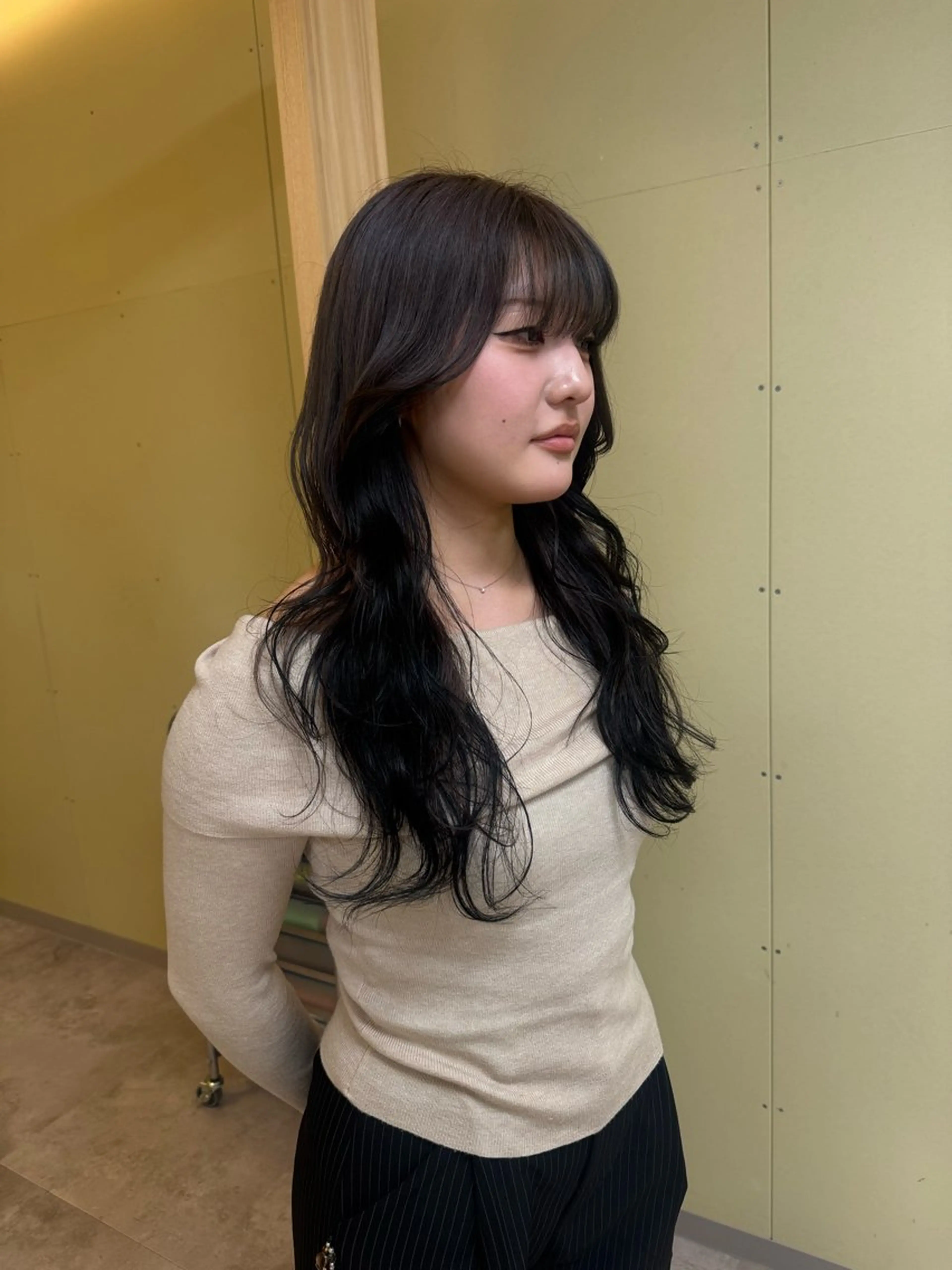 ロング カラー カット ヘアカラー トリートメント 伶風/ボブ/ ハッシュカットのヘアスタイル