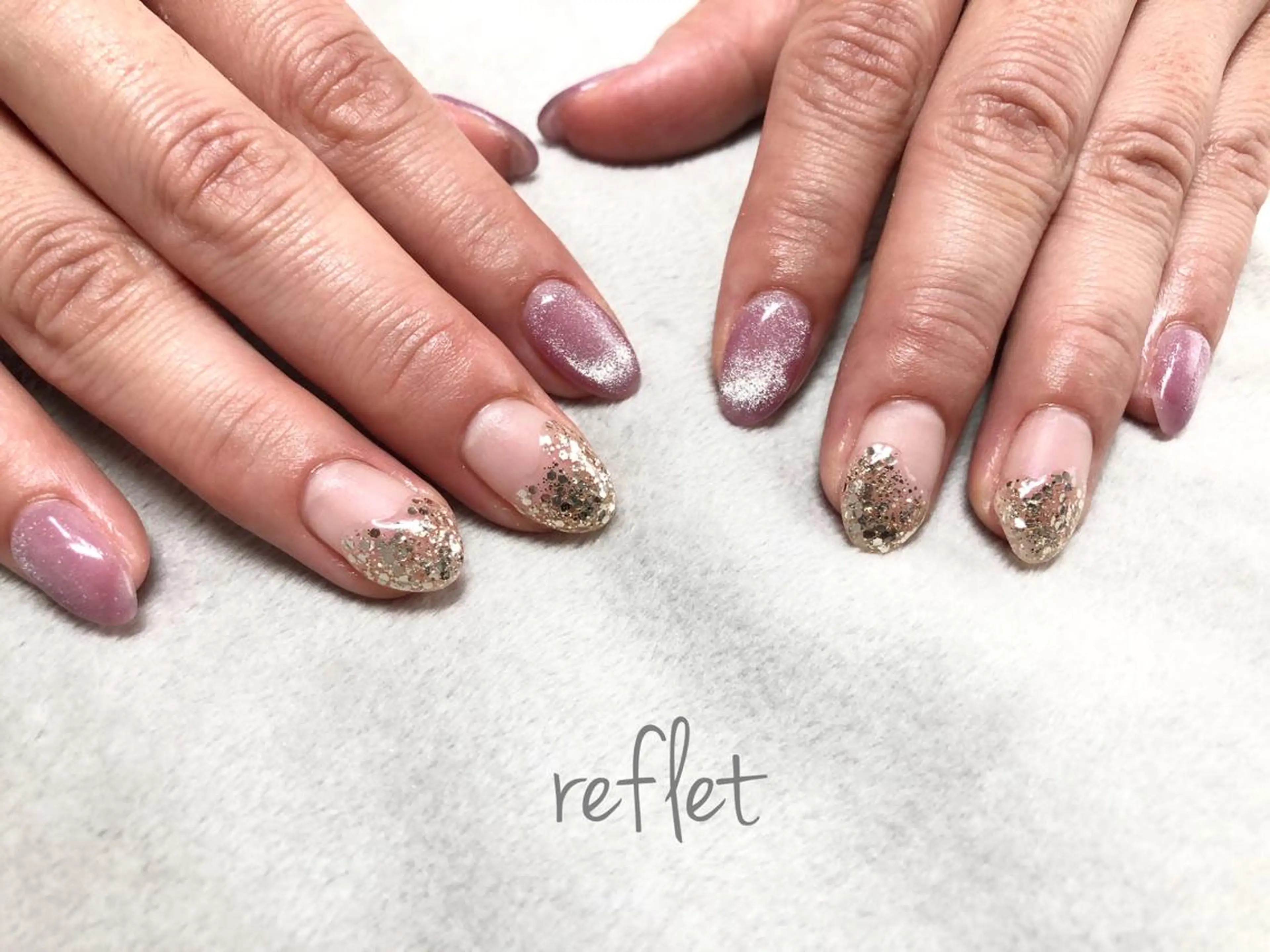 ネイル アートネイル クリアネイル マットネイル ニュアンスネイル ぷっくりネイル ハンドネイル reflet nailのネイルデザイン