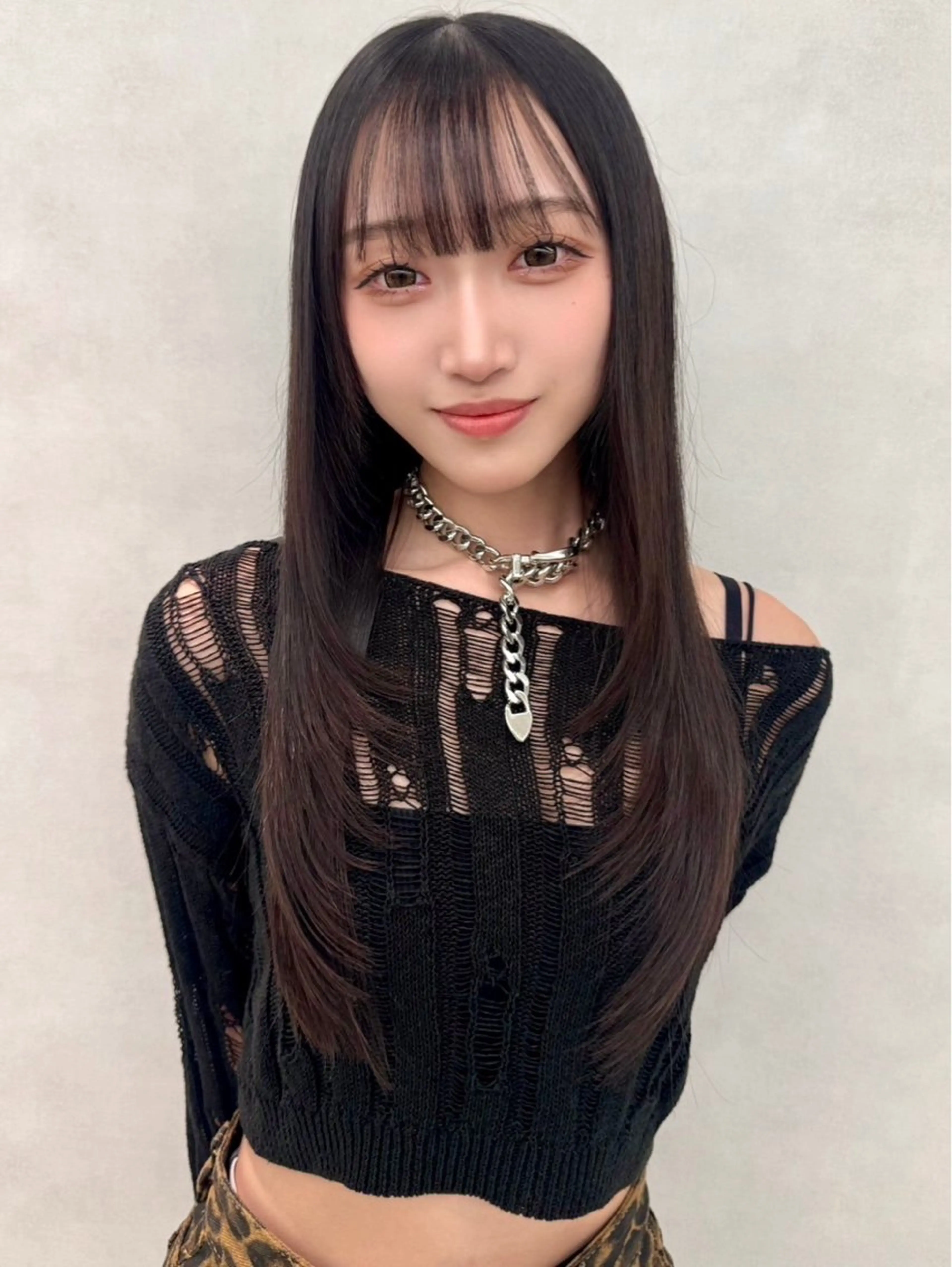 ロング カラー カット ヘアカラー トリートメント 韓国ヘア🇰🇷透明 感カラー/yui🎀のヘアスタイル