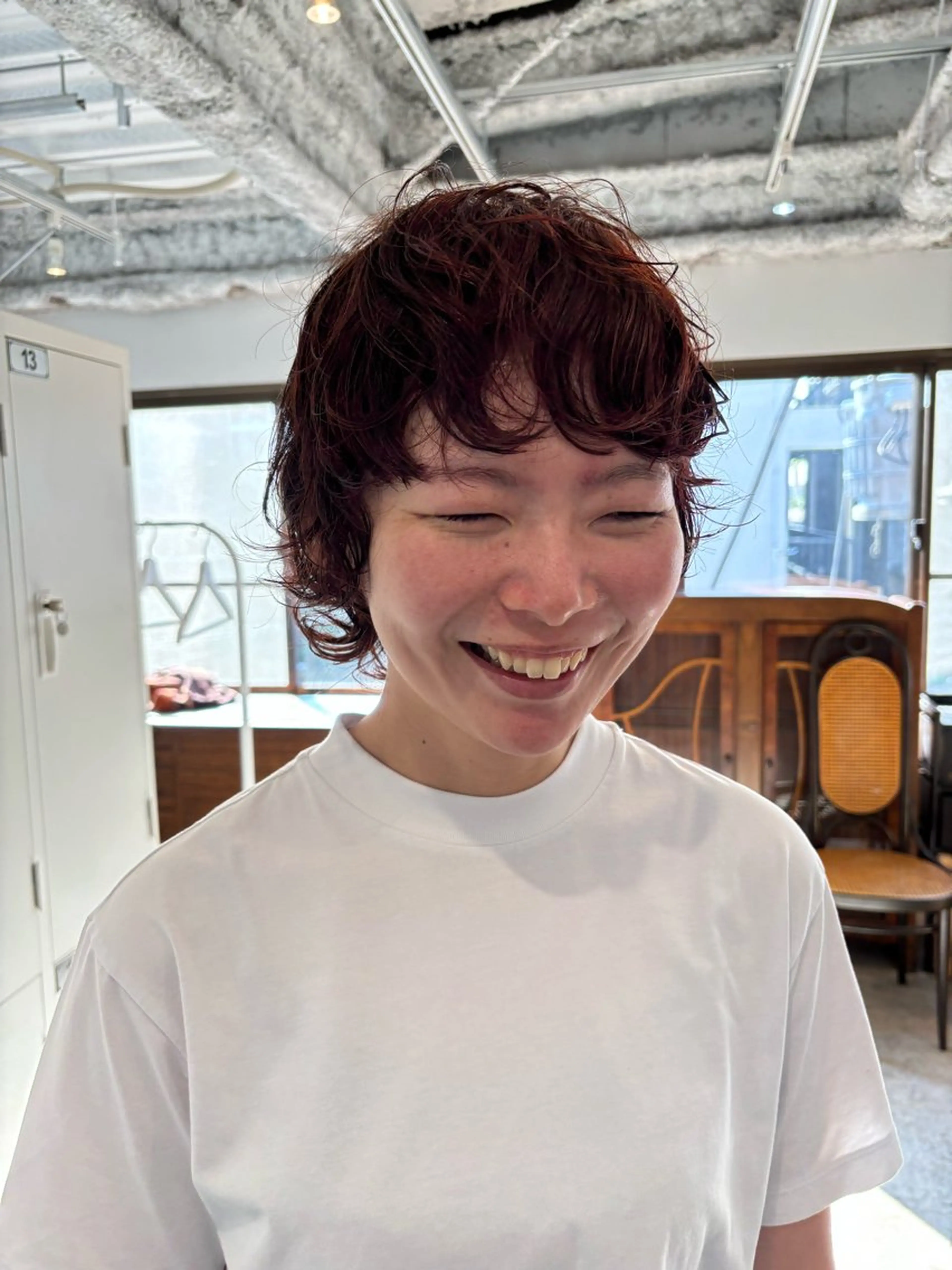 ショート カラー パーマ カット パーマ トリートメント Hayashi Shioriのヘアスタイル