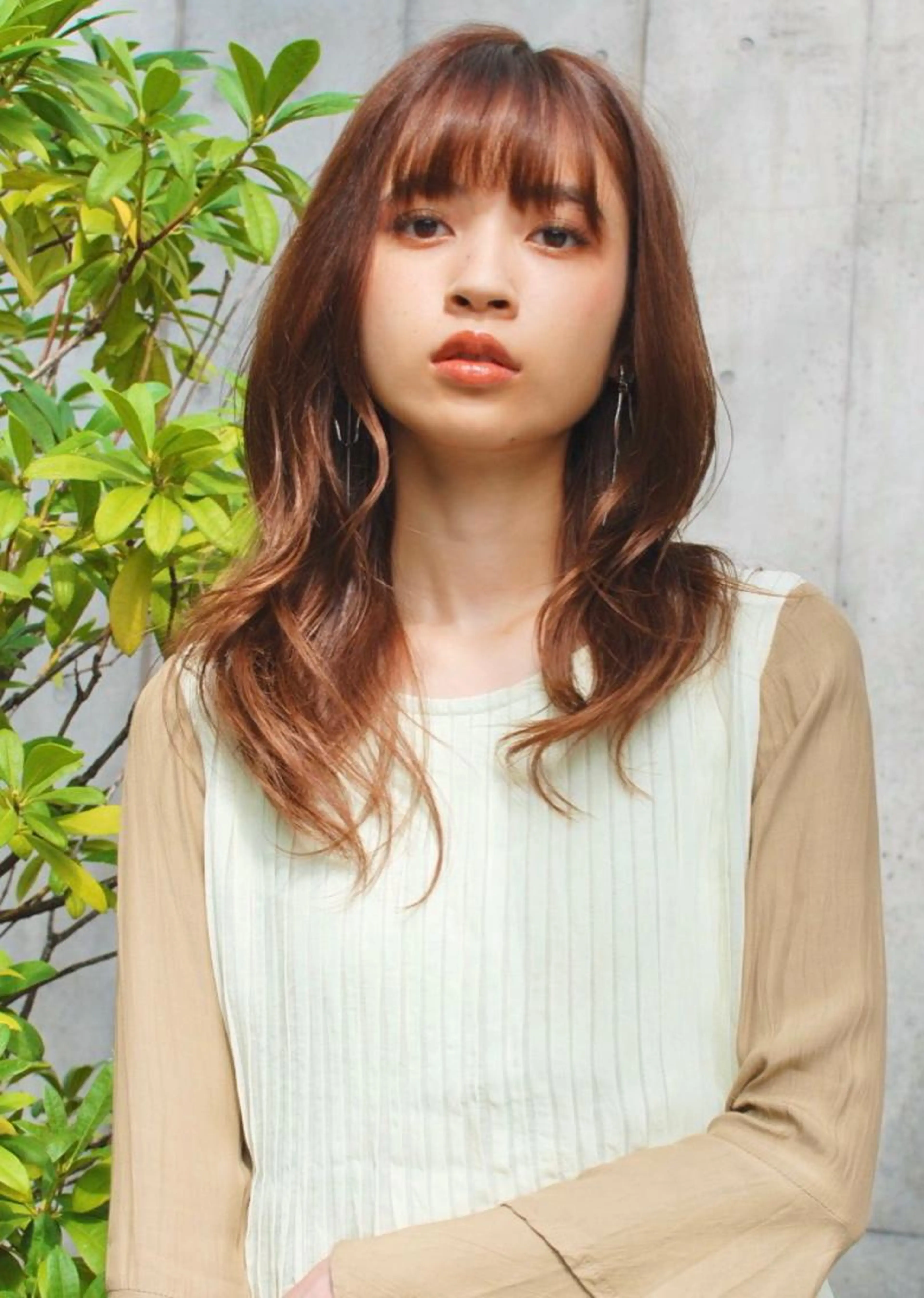 デザインカット+リタッチカラー+パーマ（シャンプーブロー込）の写真