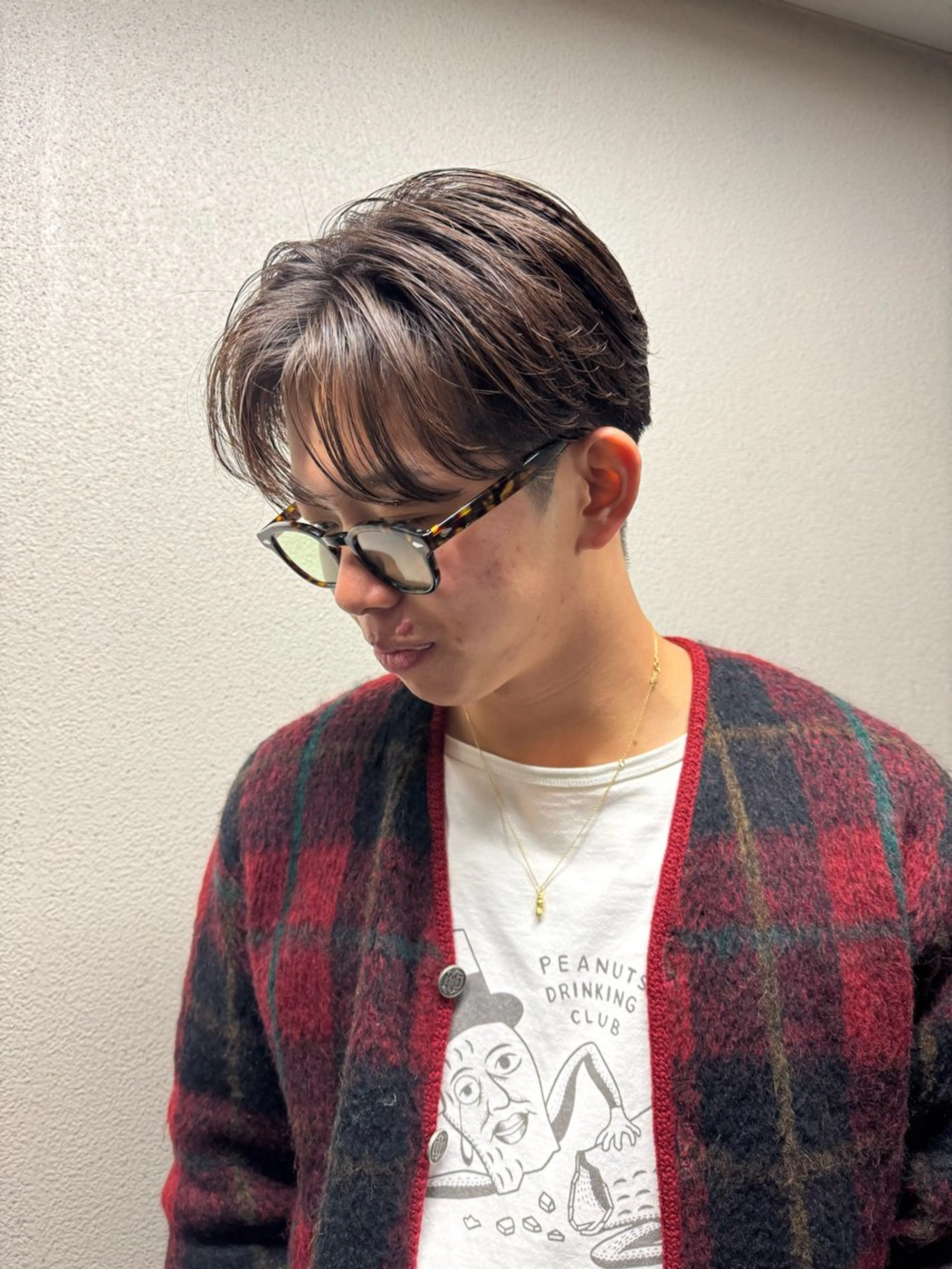 メンズ カット 🩵ゆりあ ／ベージュ／ボブ🩵のヘアスタイル