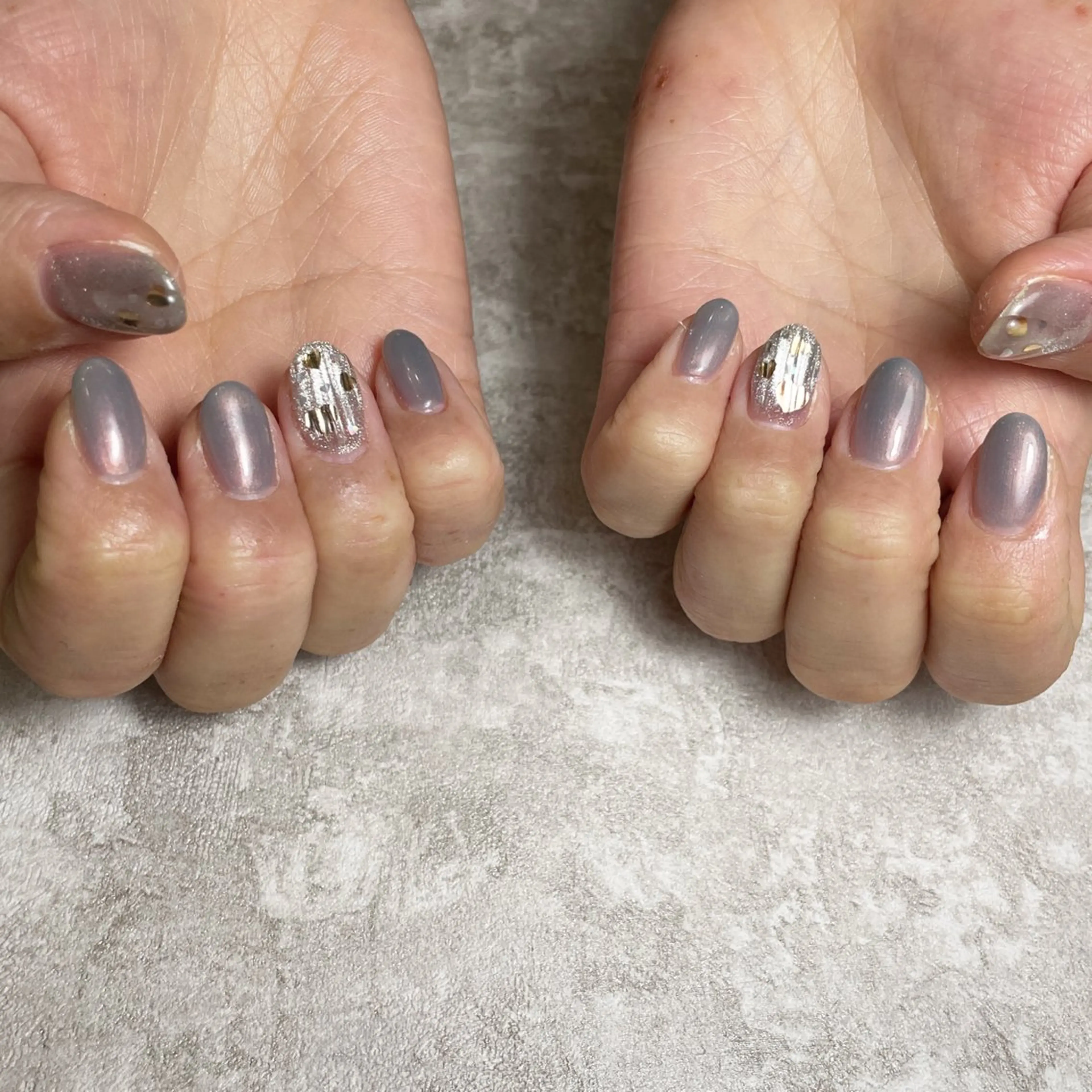 ネイル ブルー ハート マグネットネイル K Harukaのネイルデザイン