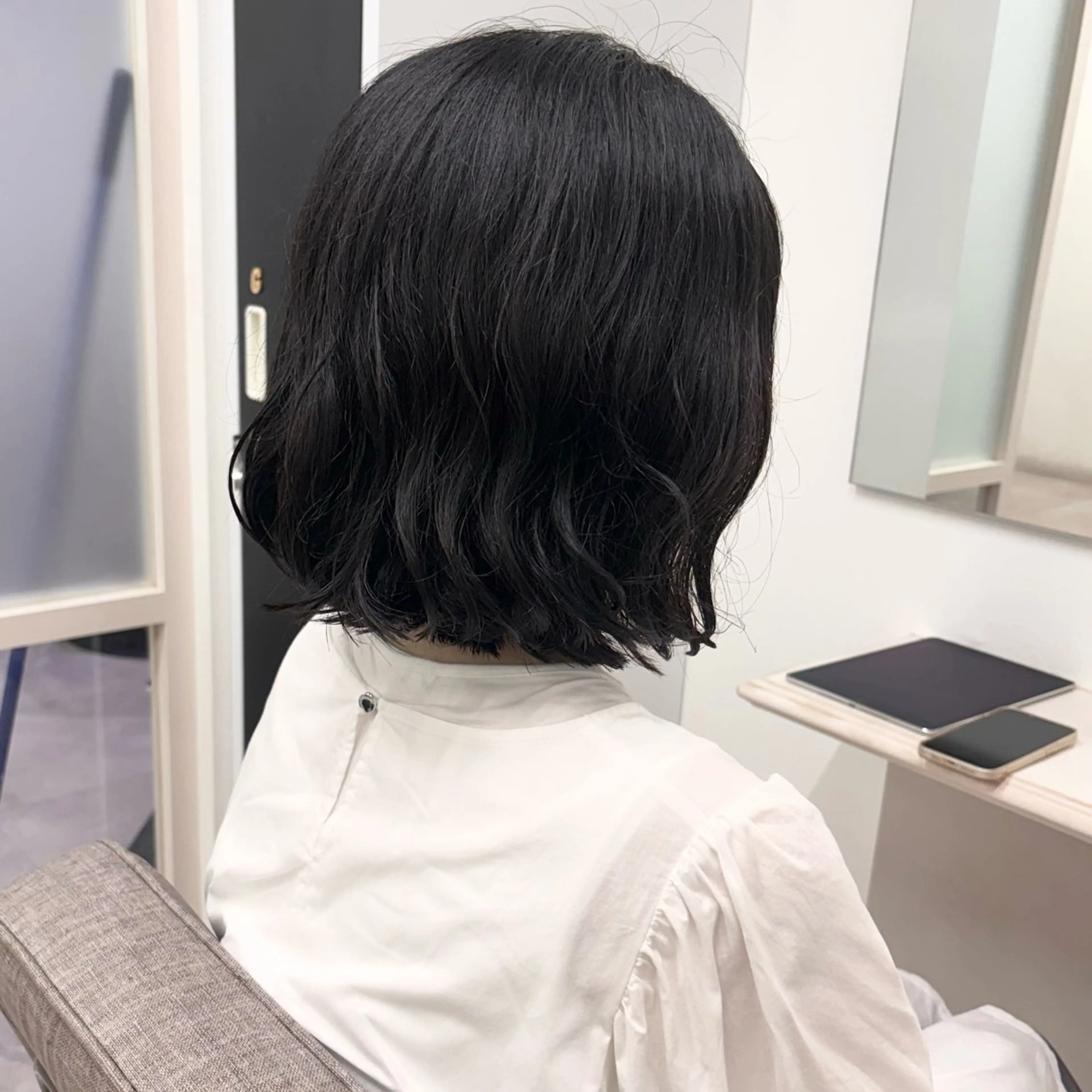 ミディアム ボブ カット ヘアアレンジ🪽🎀 艶カラー/天王寺のヘアスタイル