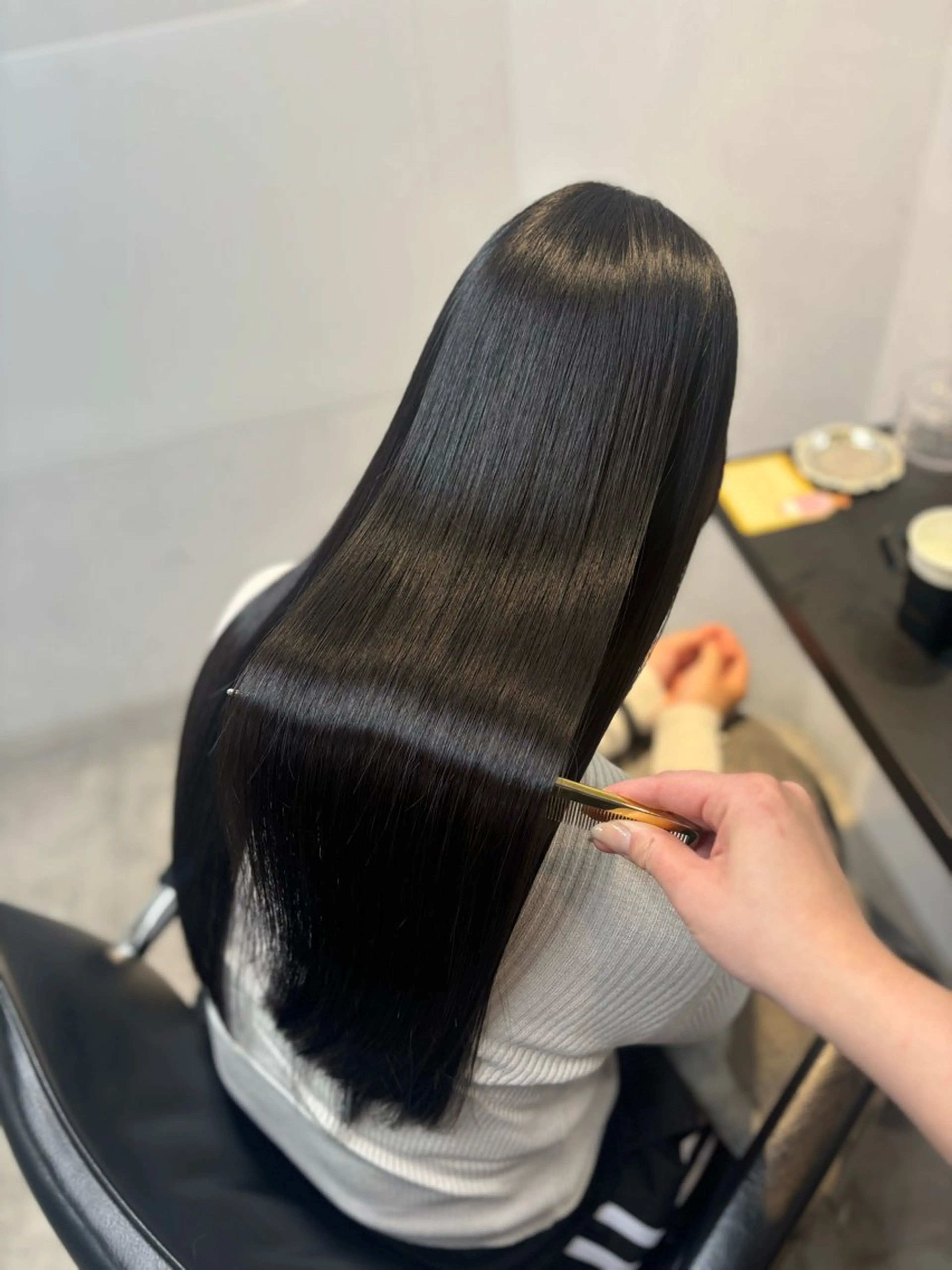 ロング 髪質改善 縮毛矯正 髪質改善♡ 保坂汐音のヘアスタイル