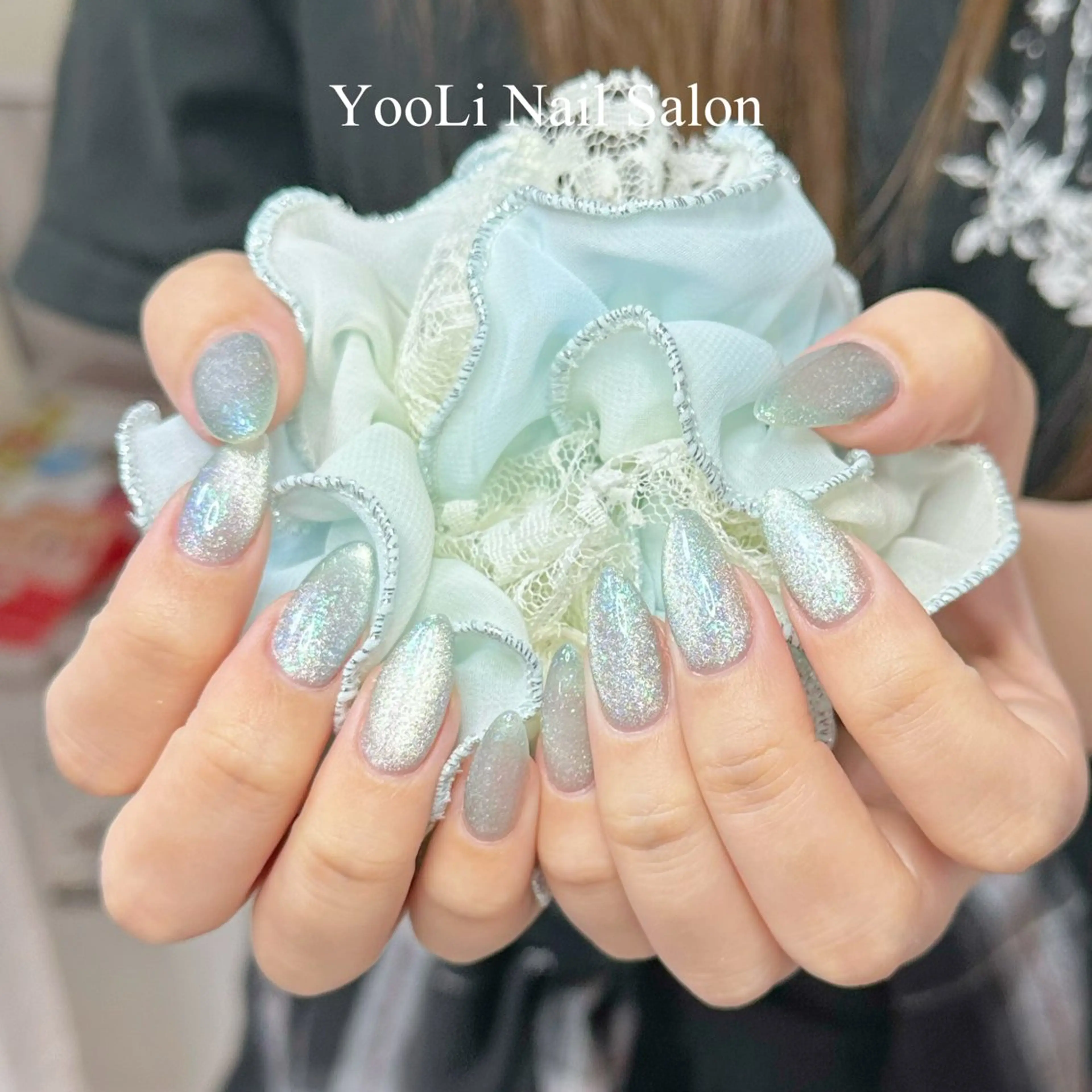 ネイル オーロラネイル チークネイル フレンチネイル ガラスフレンチ グラデーション 🎀 あやのネイルデザイン