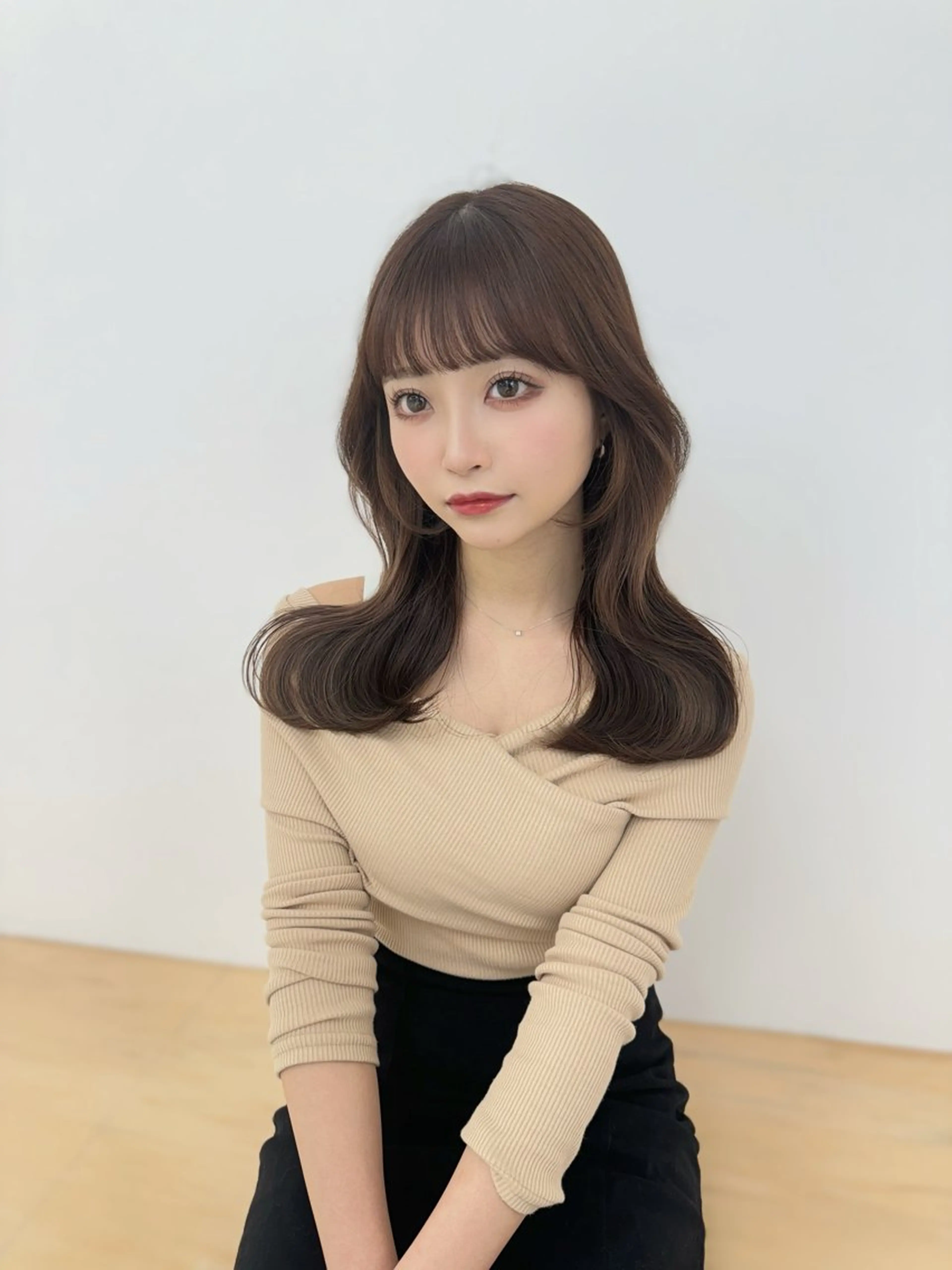 セミロング カラー COA GINZA 空也/前髪/顔まわりのヘアスタイル