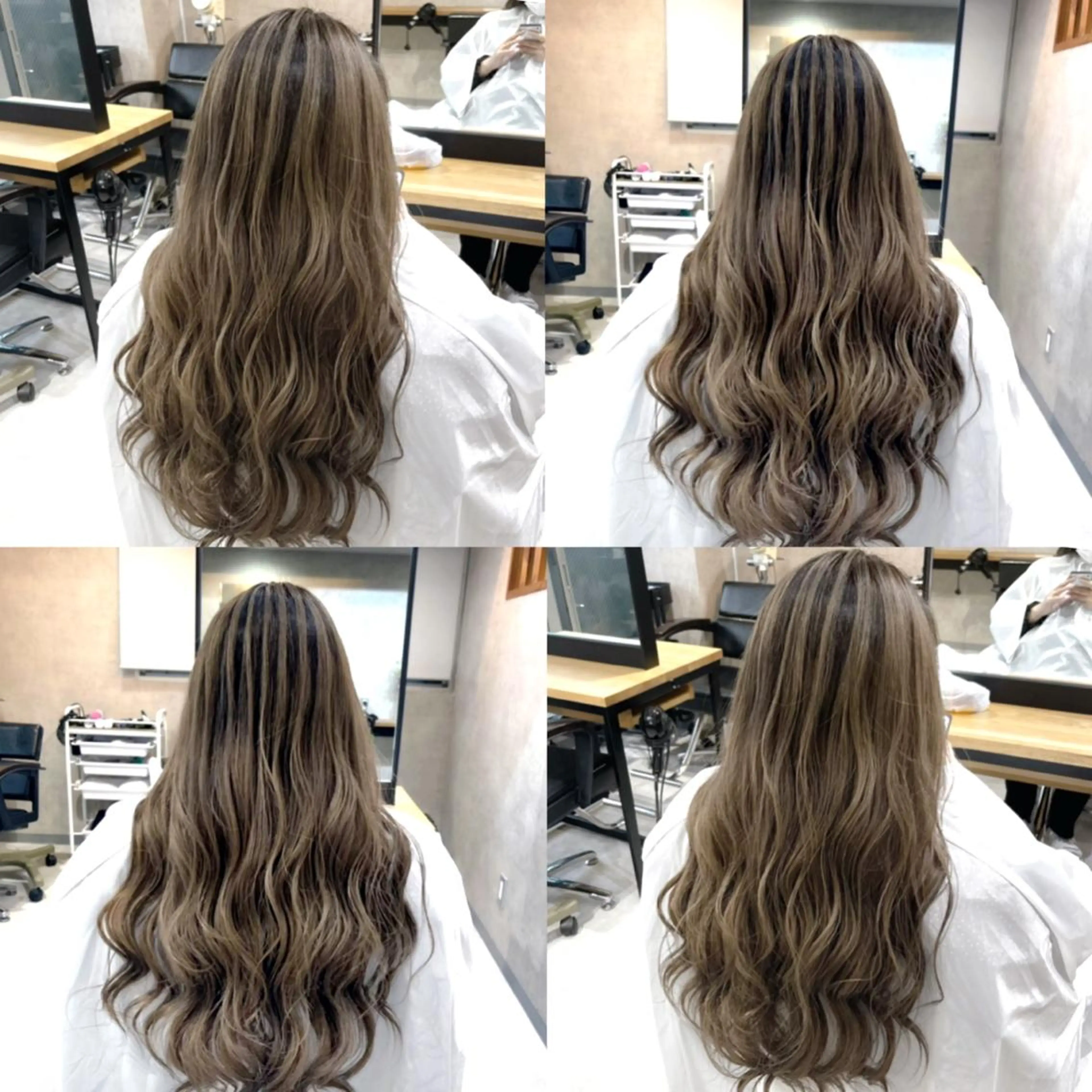 ロング カラー バレイヤージュ ハイライトカラー ハイライト レイヤーカット ロング ヘアカラー 松井那津子 /ハイライトブリーチのヘアスタイル